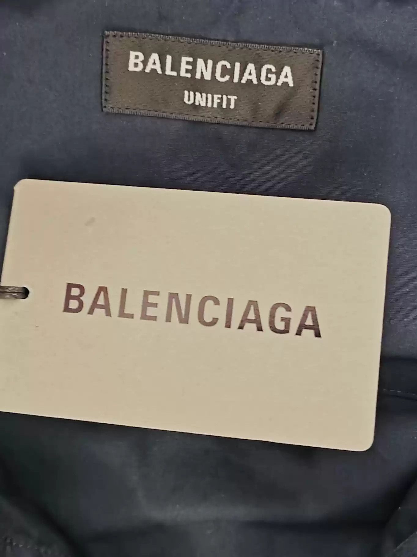 Balenciaga Balenciaga22SS Double B Splice Crown Ear 1917 Worn Out Long Sleeves Size US L / EU 52-54 / 3 - 4 Thumbnail
