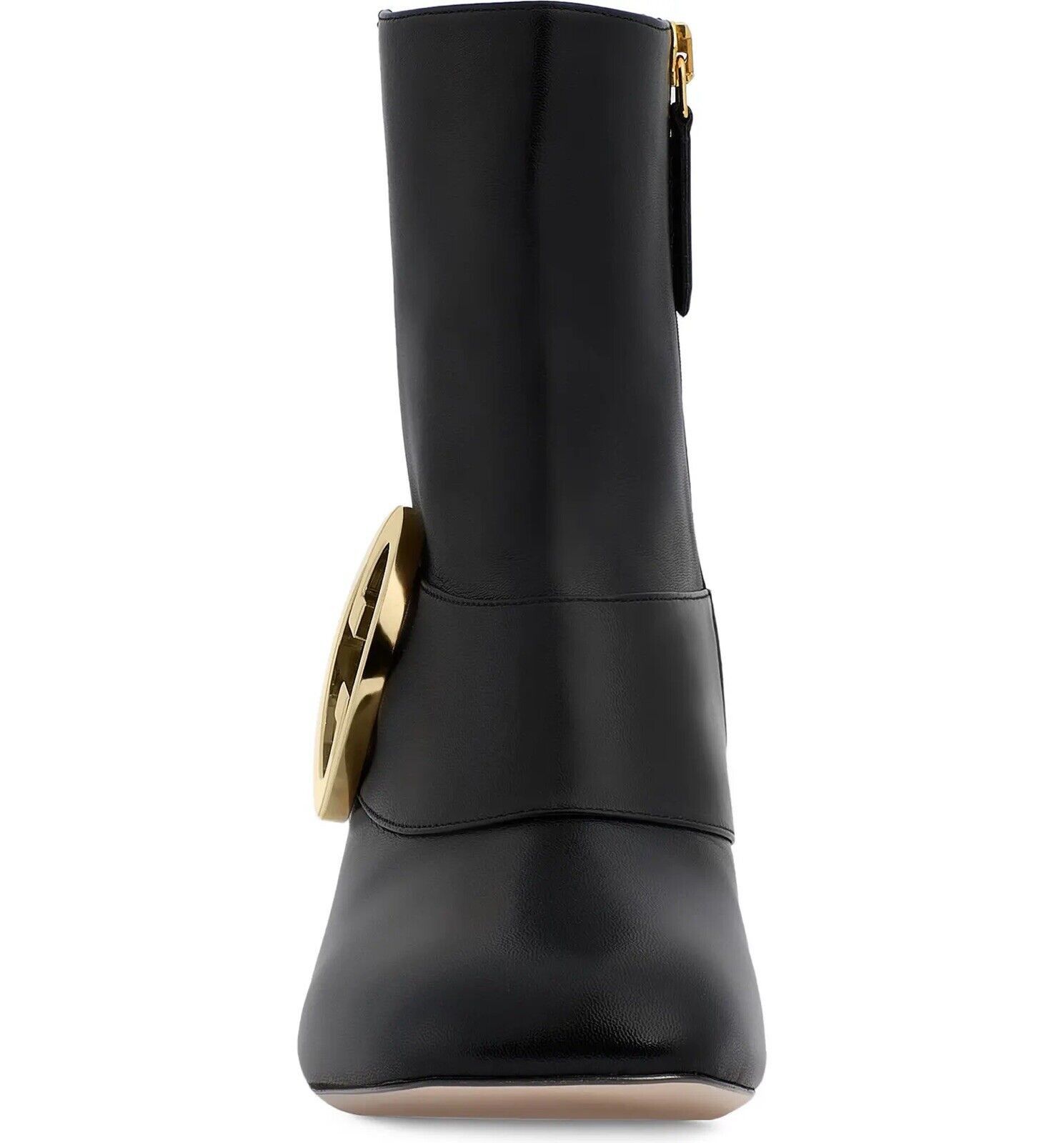 Blondie Black Leather Ankle Boots