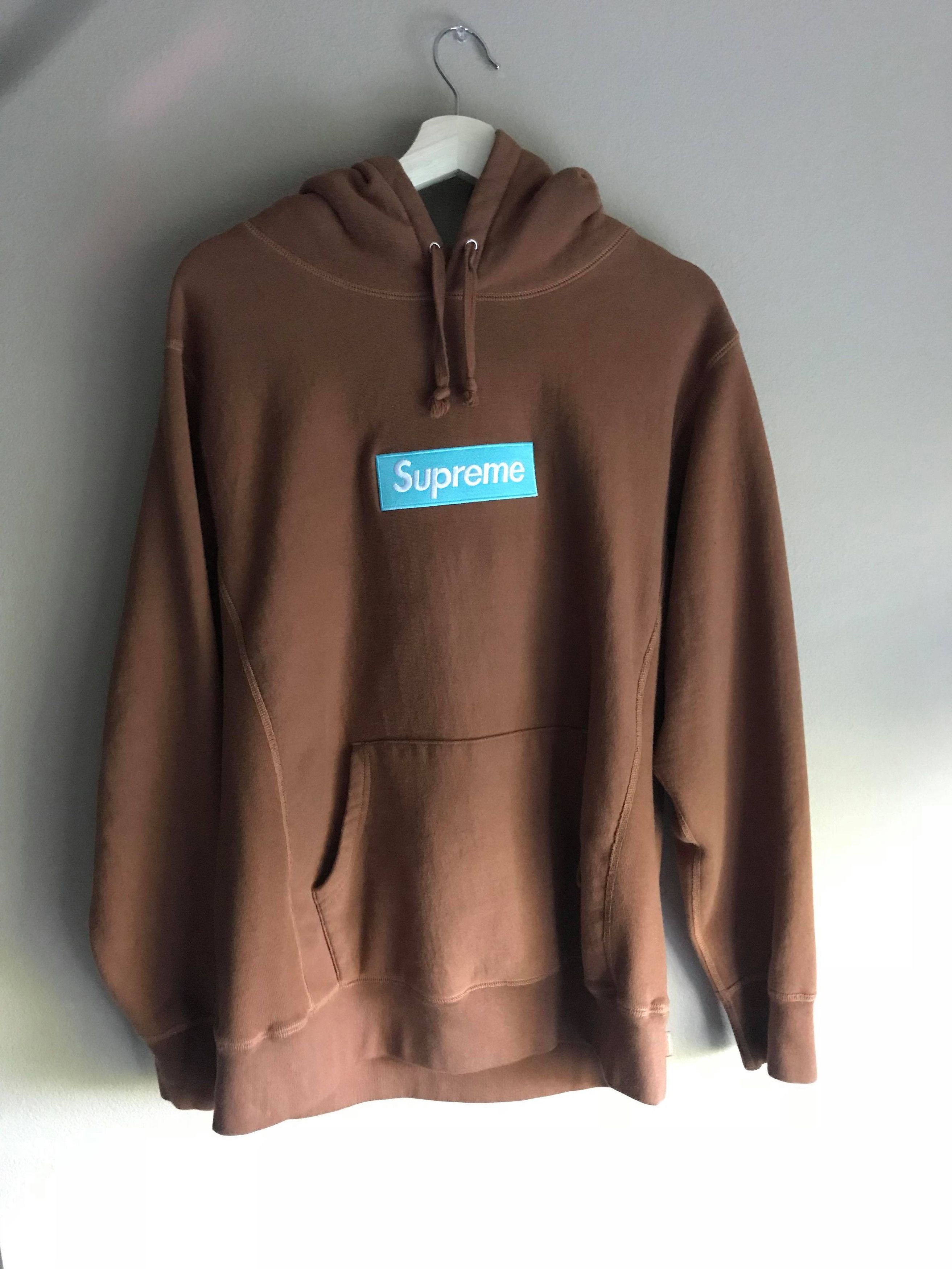 Supreme Box Logo Hooded Sweatshirt (FW17) Rust