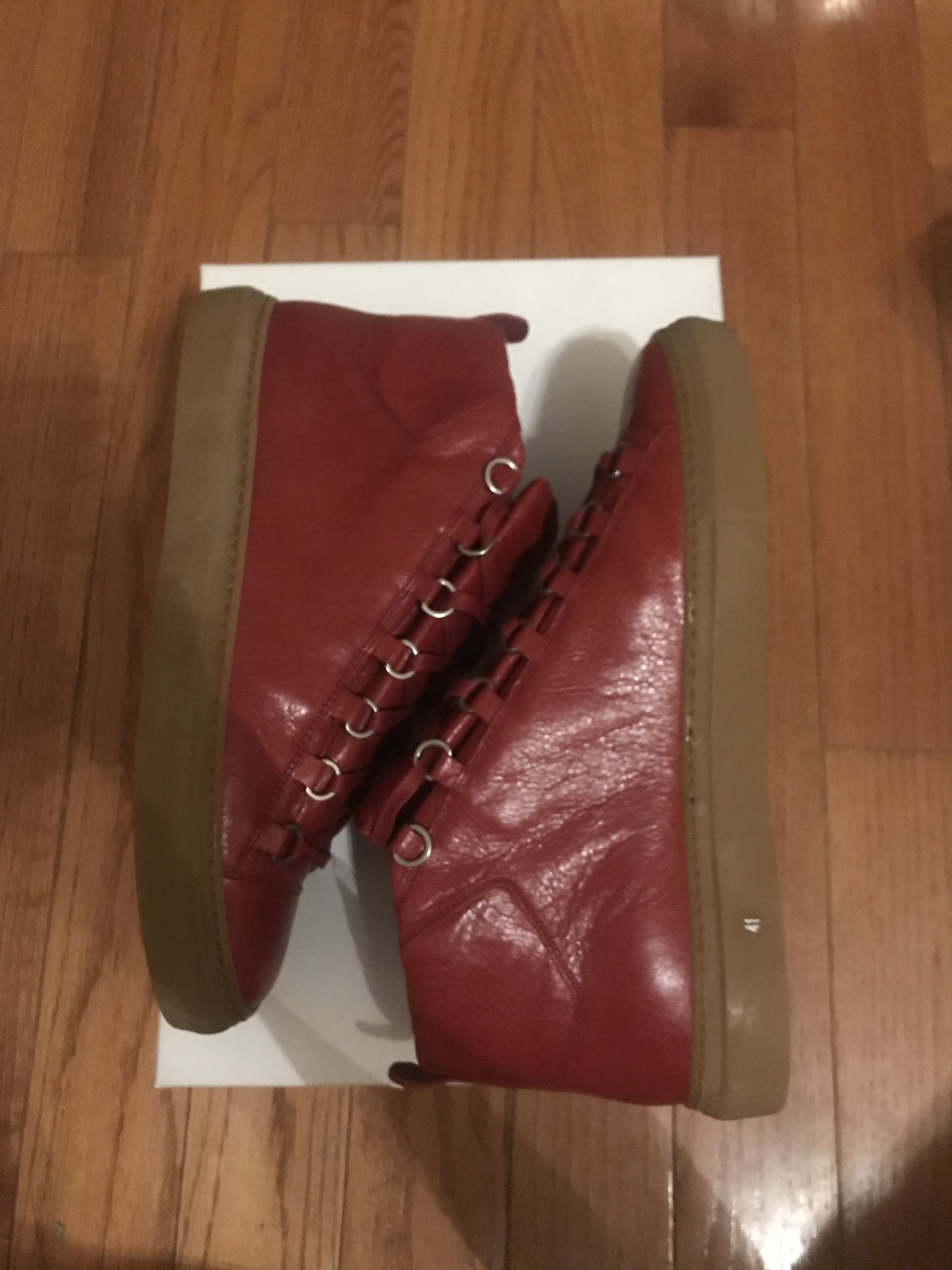 Balenciaga Arena sneakers burgundy gum bottom Size US 8 / EU 41 - 4 Thumbnail