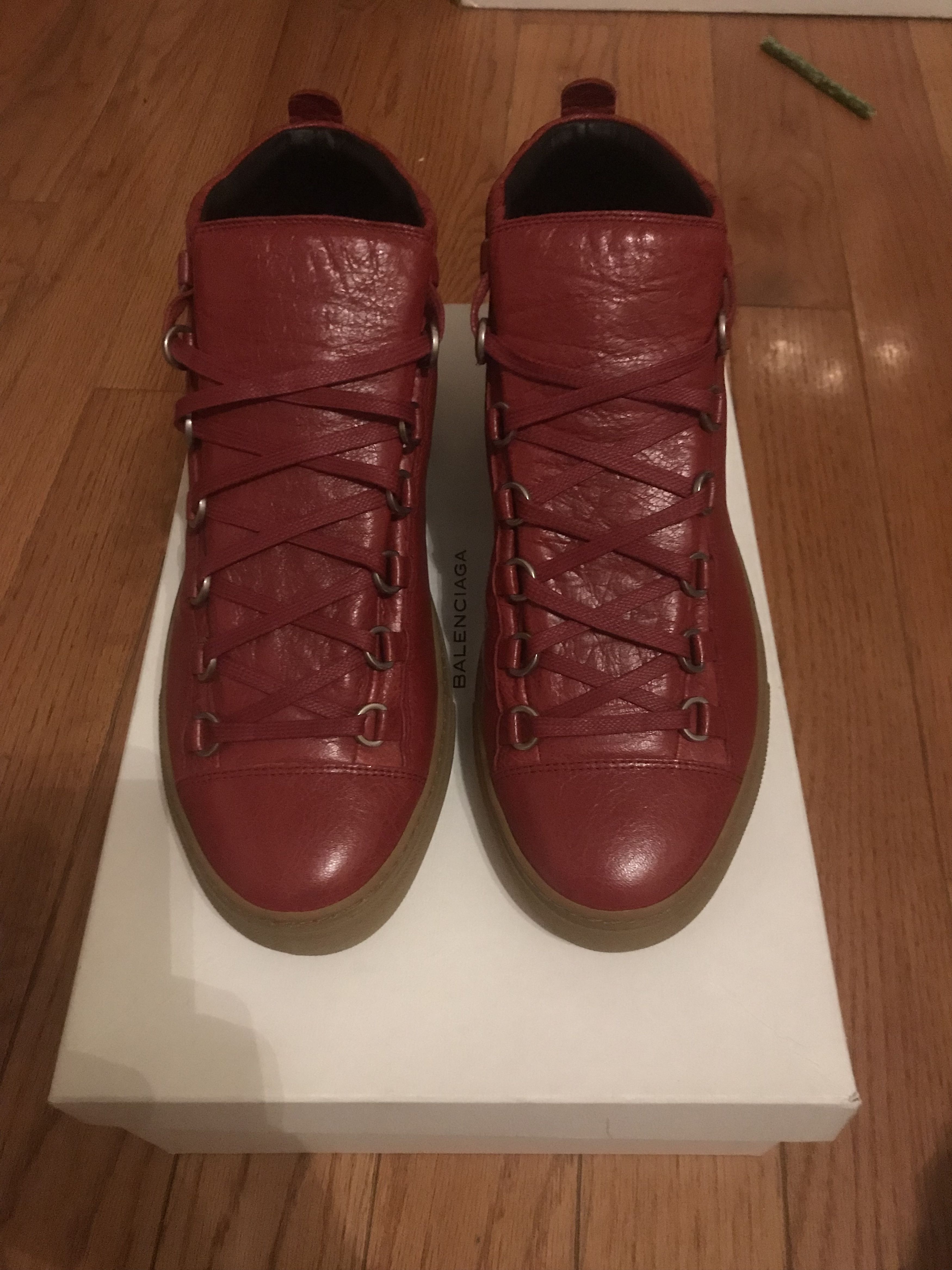 Balenciaga Arena sneakers burgundy gum bottom Size US 8 / EU 41 - 1 Thumbnail