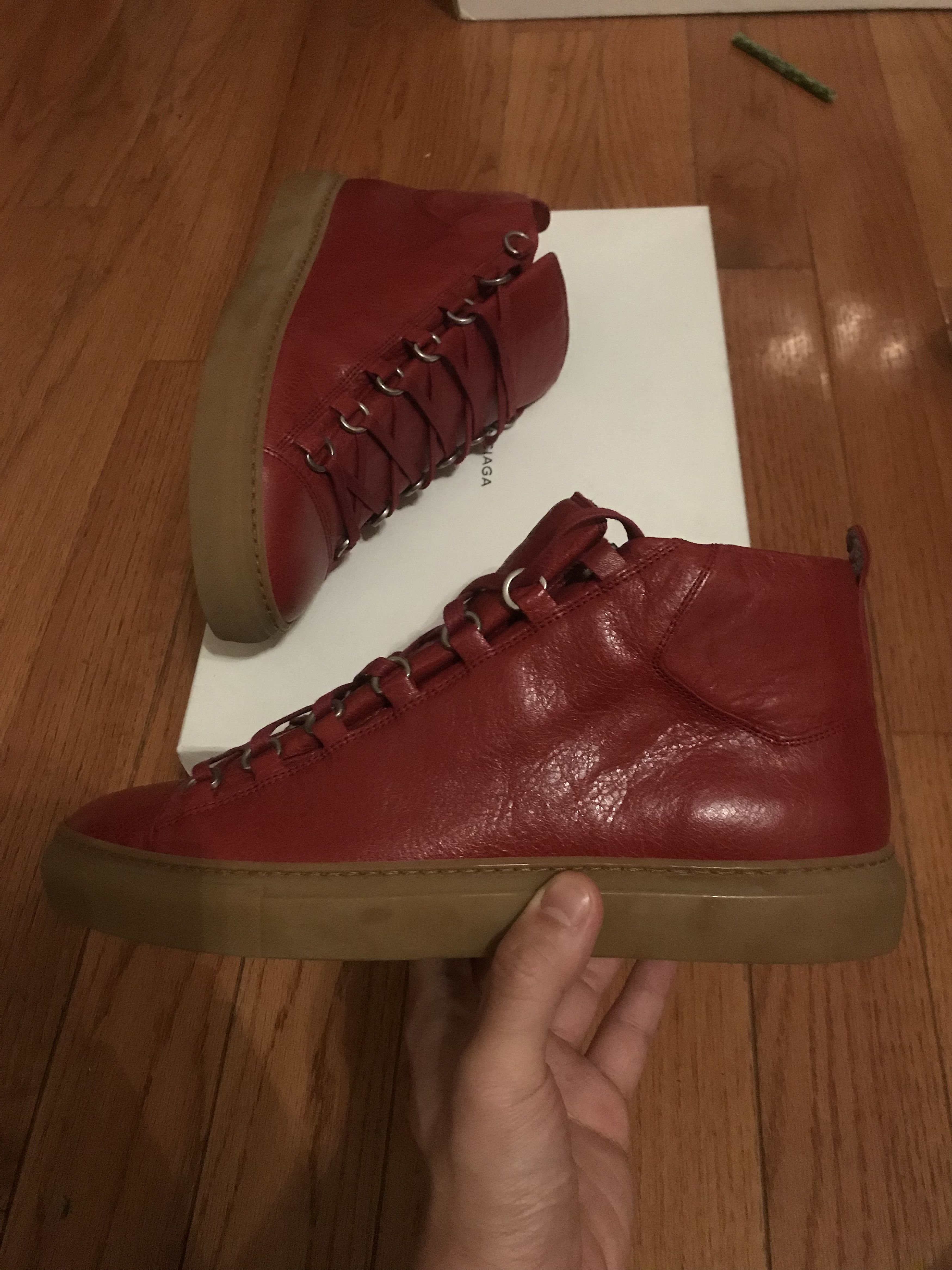 Balenciaga Arena sneakers burgundy gum bottom Size US 8 / EU 41 - 5 Thumbnail