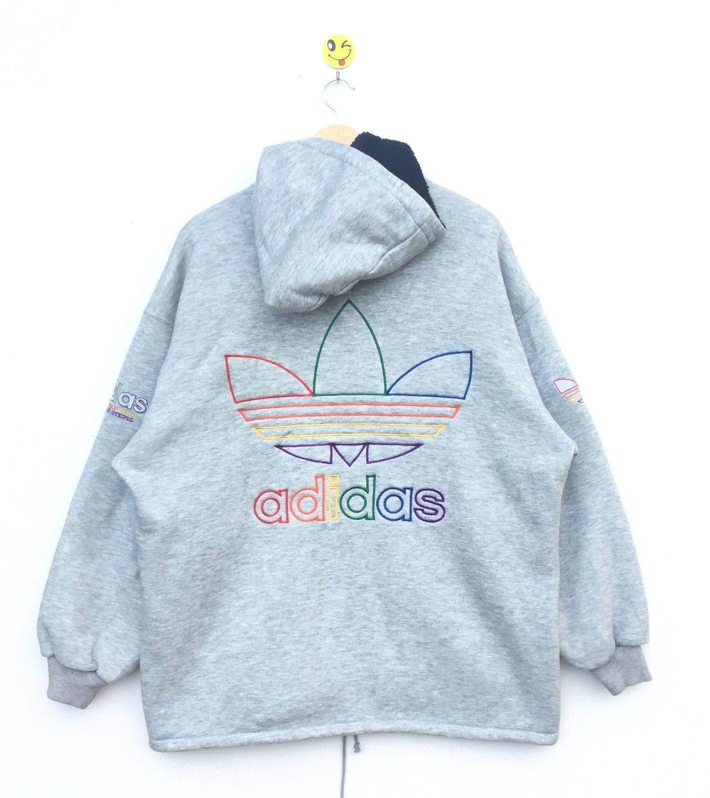 VINTAGE!!! ADIDAS Adidas Colourfull BigLogo FullZip Sweatshirt