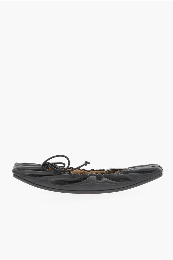 Leather Ballet Flat with Square Toe