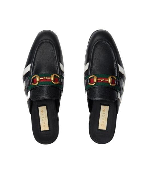 Gucci&Adidas Leather Slipper with Horsebit mens