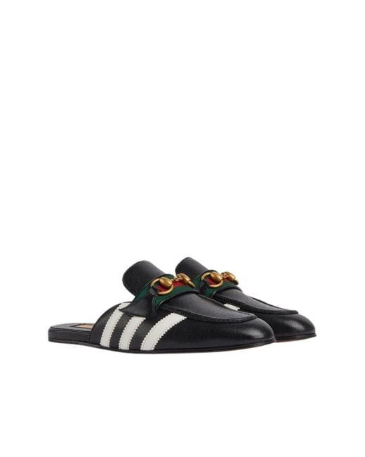 Gucci&Adidas Leather Slipper with Horsebit mens