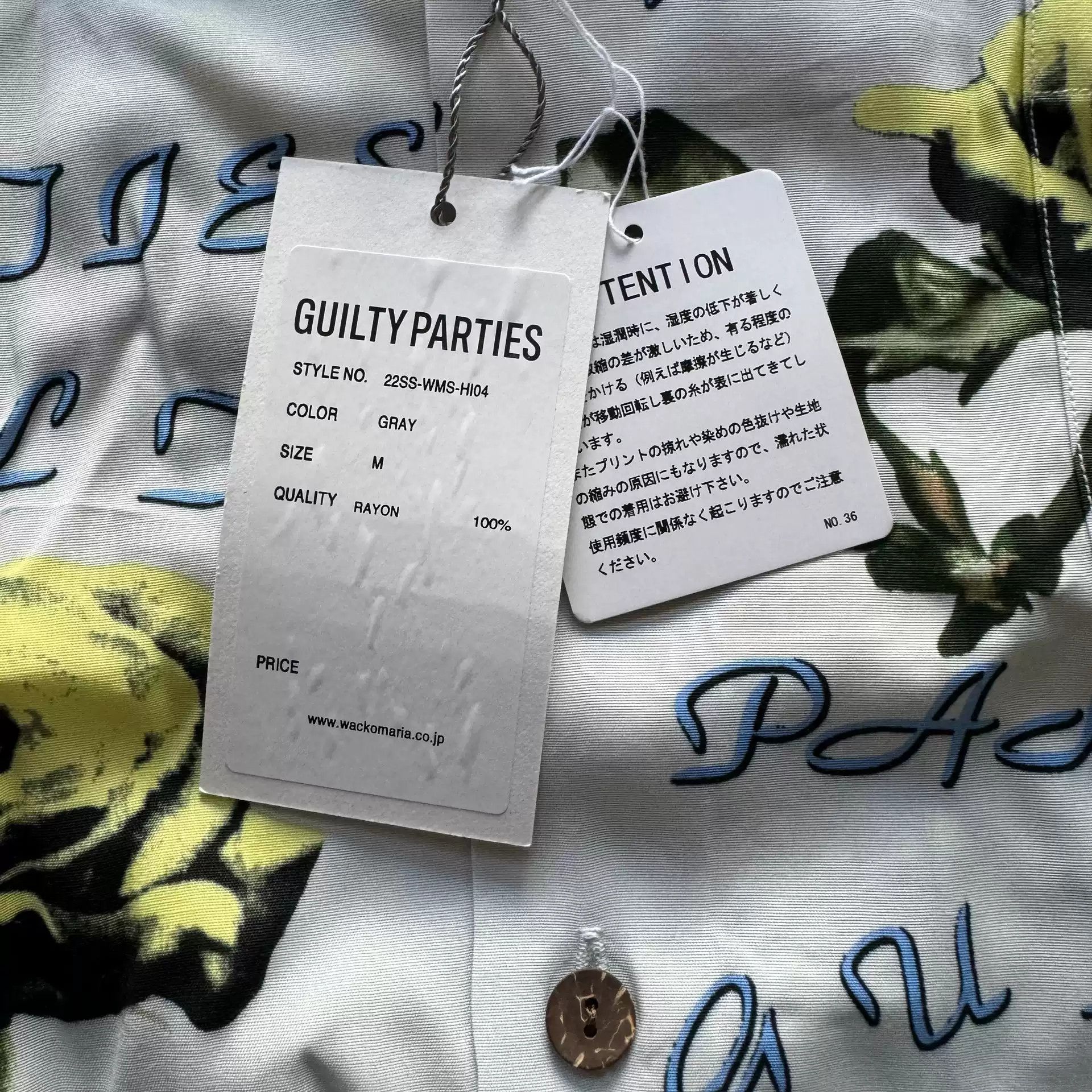 Wacko Maria Rose Flat Short Sleeve Shirt Tops