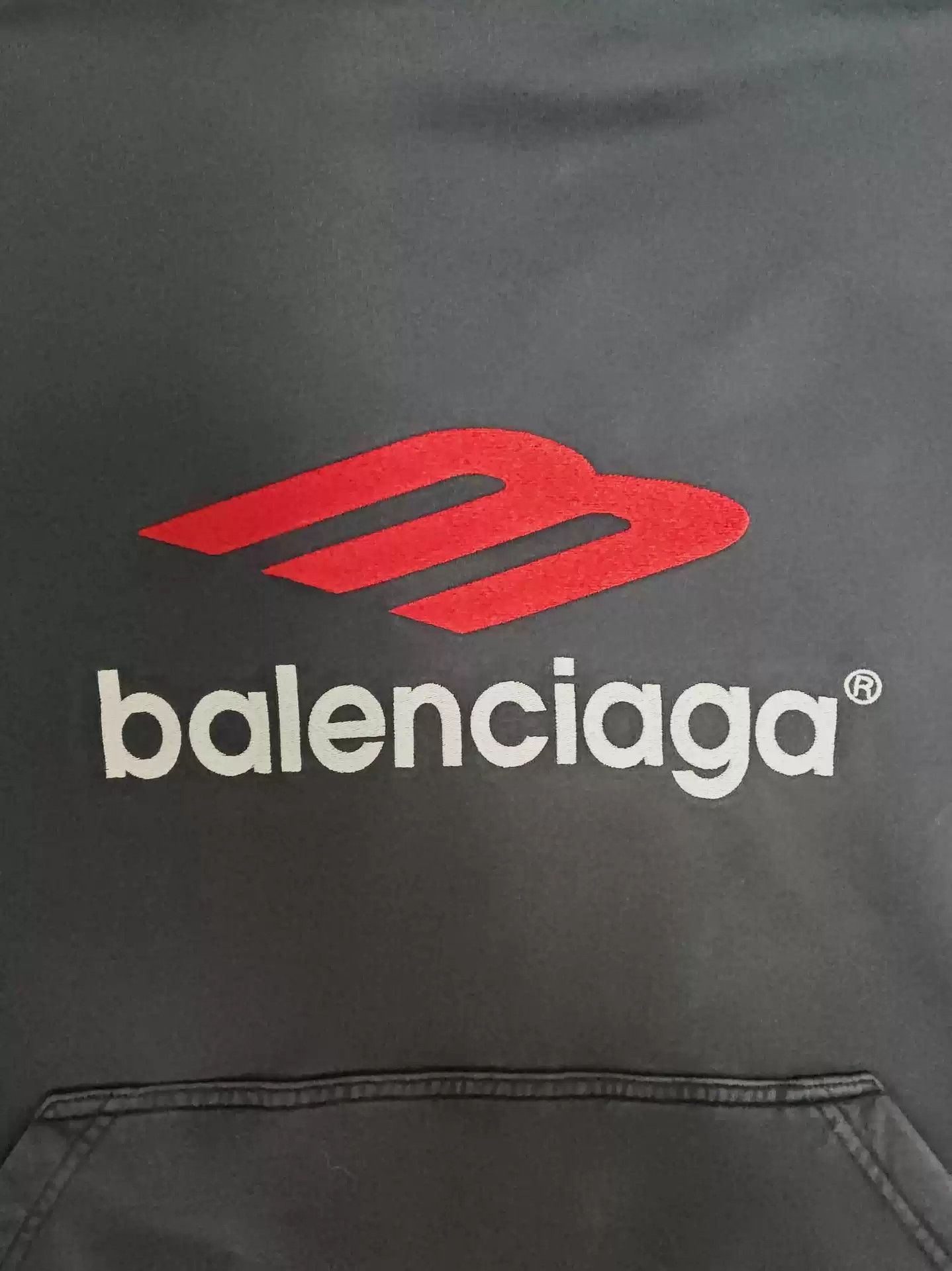 Balenciaga Balenciaga23FW 3Bsports Black and Red Hoodie Size US S / EU 44-46 / 1 - 3 Thumbnail