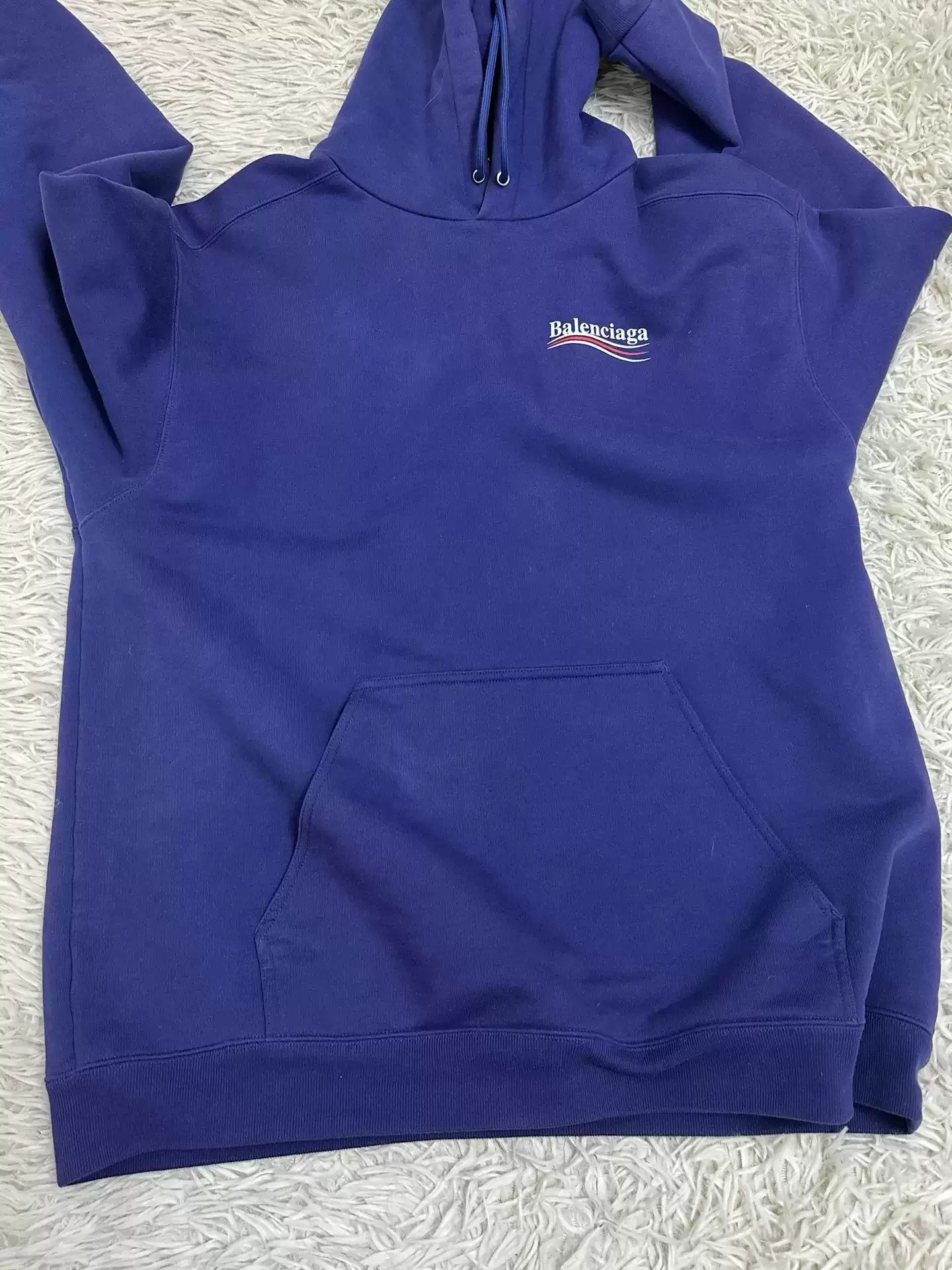 Balenciaga Balenciaga Cola Wave Blue Hoodie Size US XL / EU 56 / 4 - 7 Thumbnail