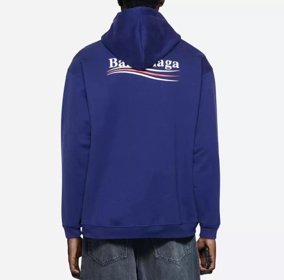 Balenciaga Balenciaga Cola Wave Blue Hoodie Size US XL / EU 56 / 4 - 2 Thumbnail