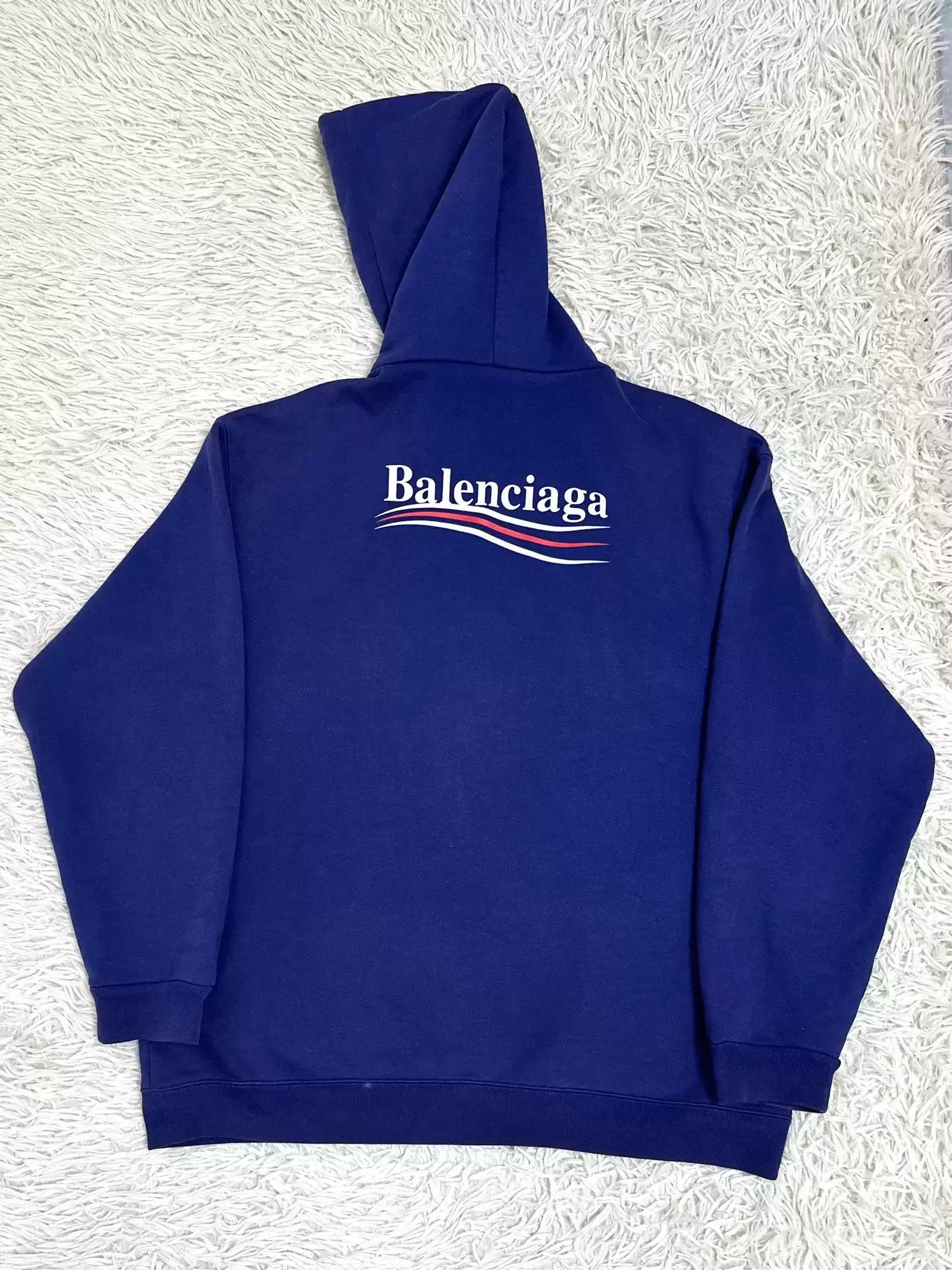 Balenciaga Balenciaga Cola Wave Blue Hoodie Size US XL / EU 56 / 4 - 3 Thumbnail