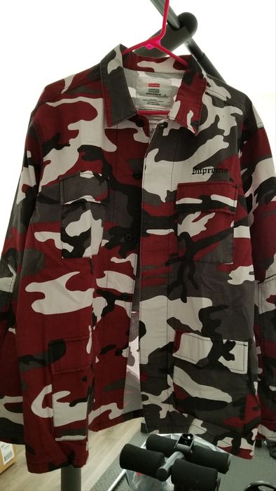 Supreme SUPREME HELLRAISER BDU SHIRT RED CAMO | Grailed