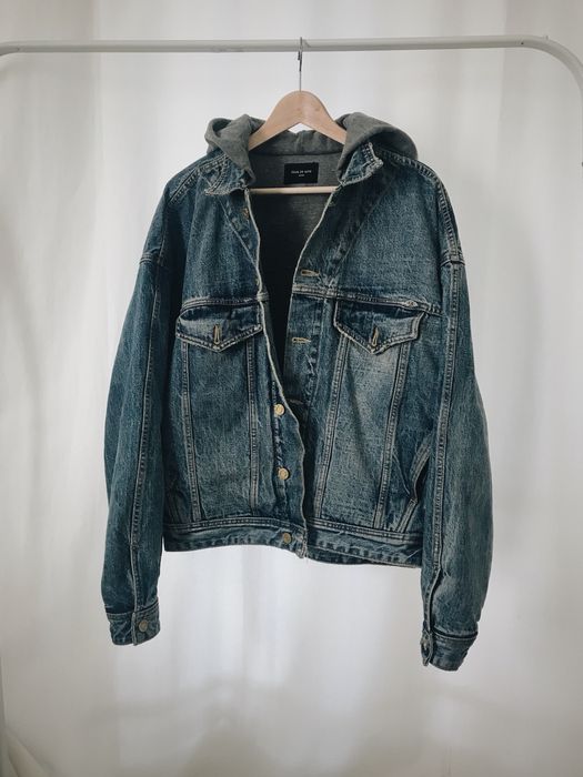 Fear of God 5TH COLLECTION SELVEDGE DENIM TERRY HOODED TRUCKER