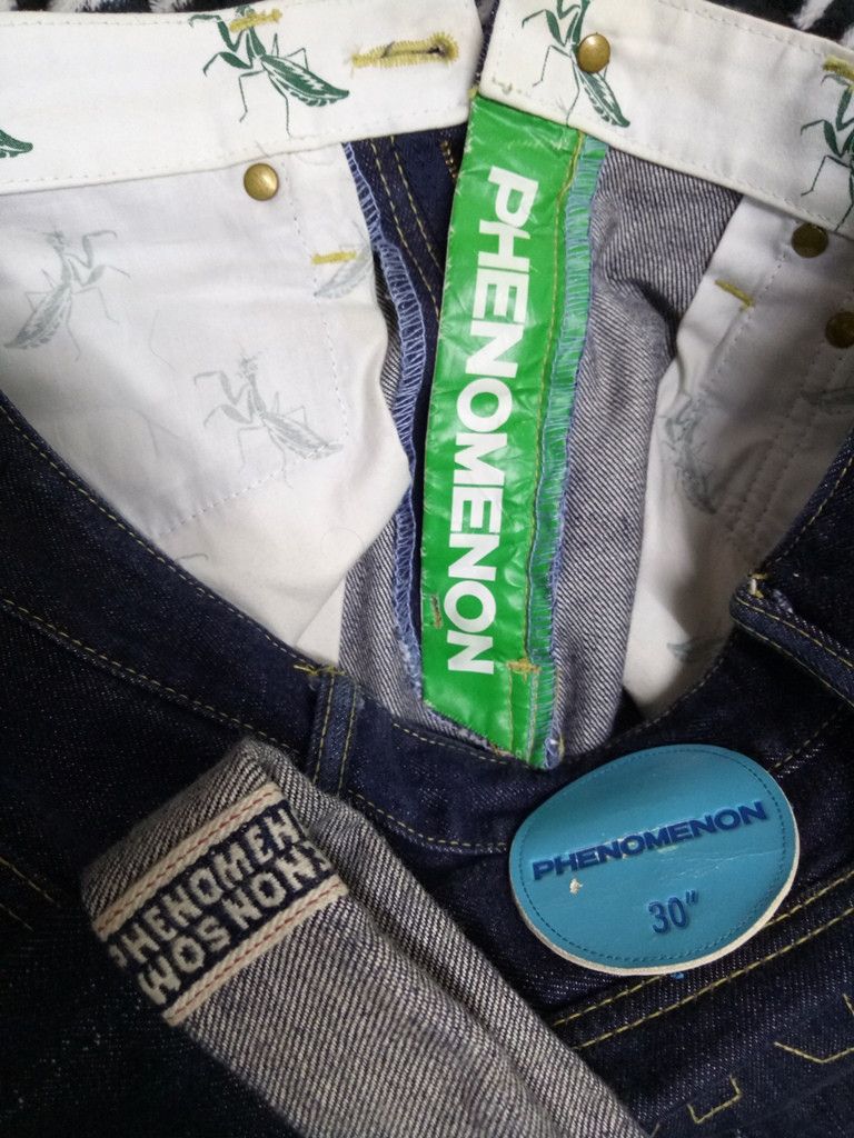 PHENOMENON 🔥Phenomenon Selvedge Denim Crop Pants Rare Design Punk Rock Size US 31 - 15 Thumbnail