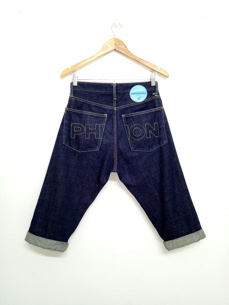 PHENOMENON 🔥Phenomenon Selvedge Denim Crop Pants Rare Design Punk Rock Size US 31 - 2 Thumbnail