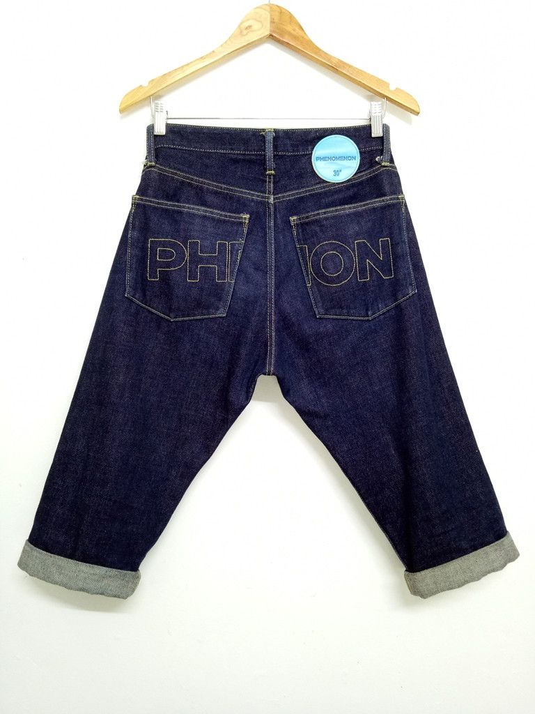 PHENOMENON 🔥Phenomenon Selvedge Denim Crop Pants Rare Design Punk Rock Size US 31 - 7 Thumbnail