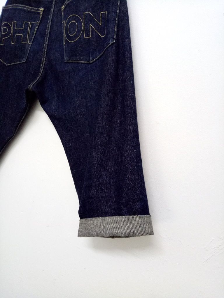 PHENOMENON 🔥Phenomenon Selvedge Denim Crop Pants Rare Design Punk Rock Size US 31 - 10 Thumbnail