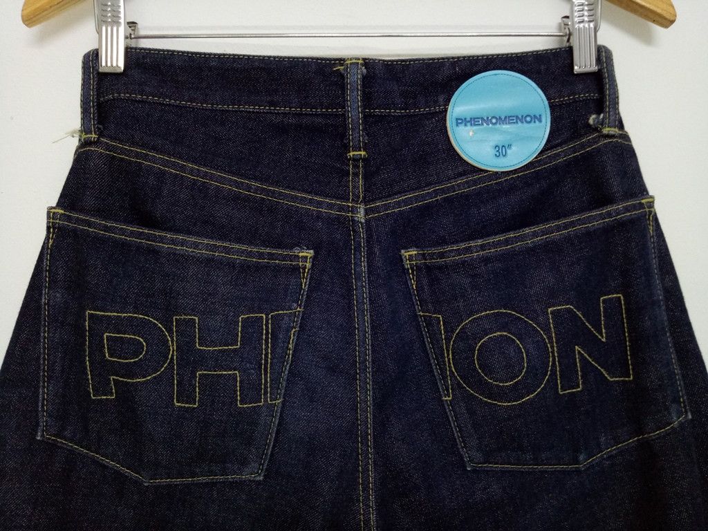 PHENOMENON 🔥Phenomenon Selvedge Denim Crop Pants Rare Design Punk Rock Size US 31 - 8 Thumbnail