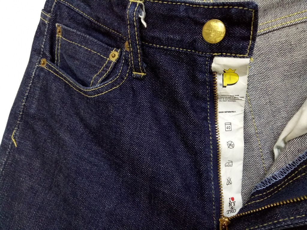 PHENOMENON 🔥Phenomenon Selvedge Denim Crop Pants Rare Design Punk Rock Size US 31 - 13 Thumbnail