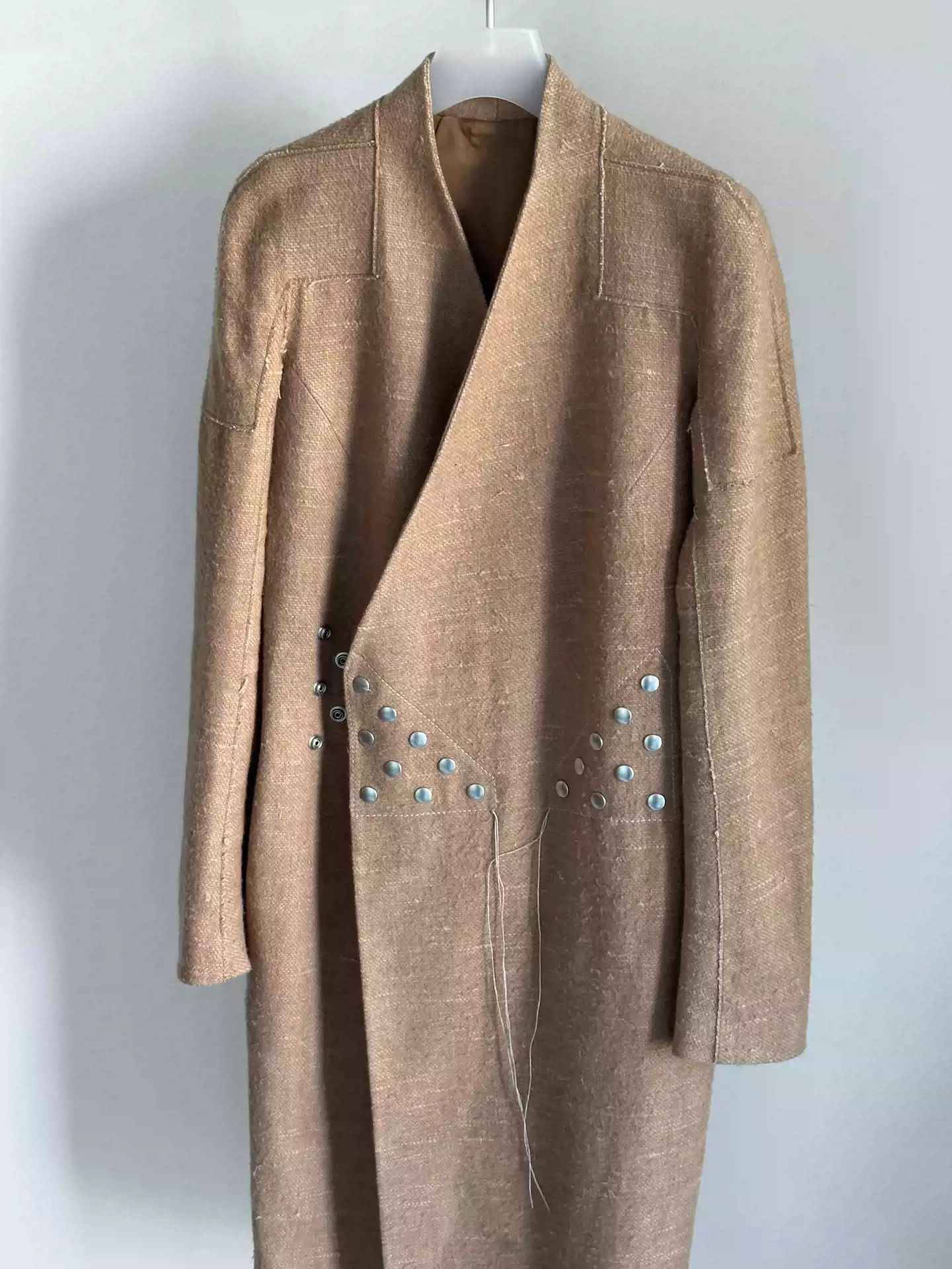 Rick Owens Rick Owens mainline 18aw camel hair linen blended woolen coat Size US M / EU 48-50 / 2 - 5 Thumbnail
