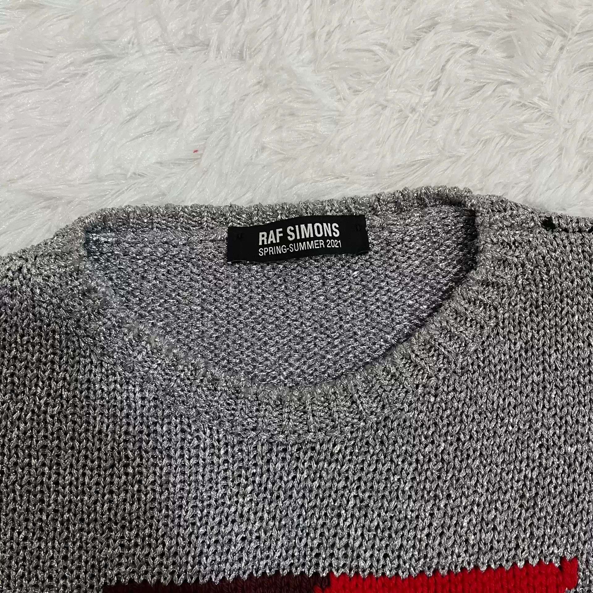 Raf Simons Raf simons metallic silver RS sweater Size US M / EU 48-50 / 2 - 2 Thumbnail