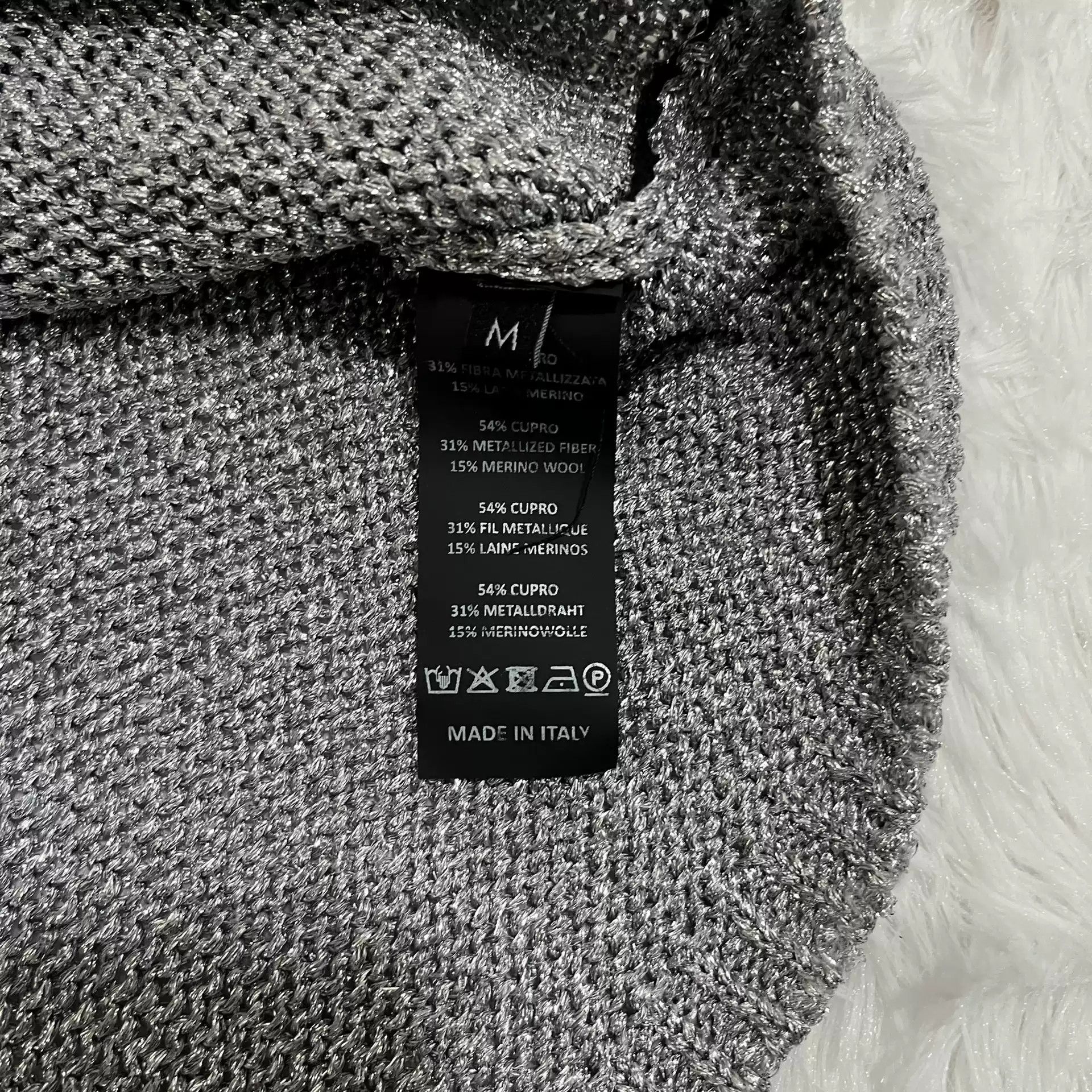 Raf Simons Raf simons metallic silver RS sweater Size US M / EU 48-50 / 2 - 3 Thumbnail