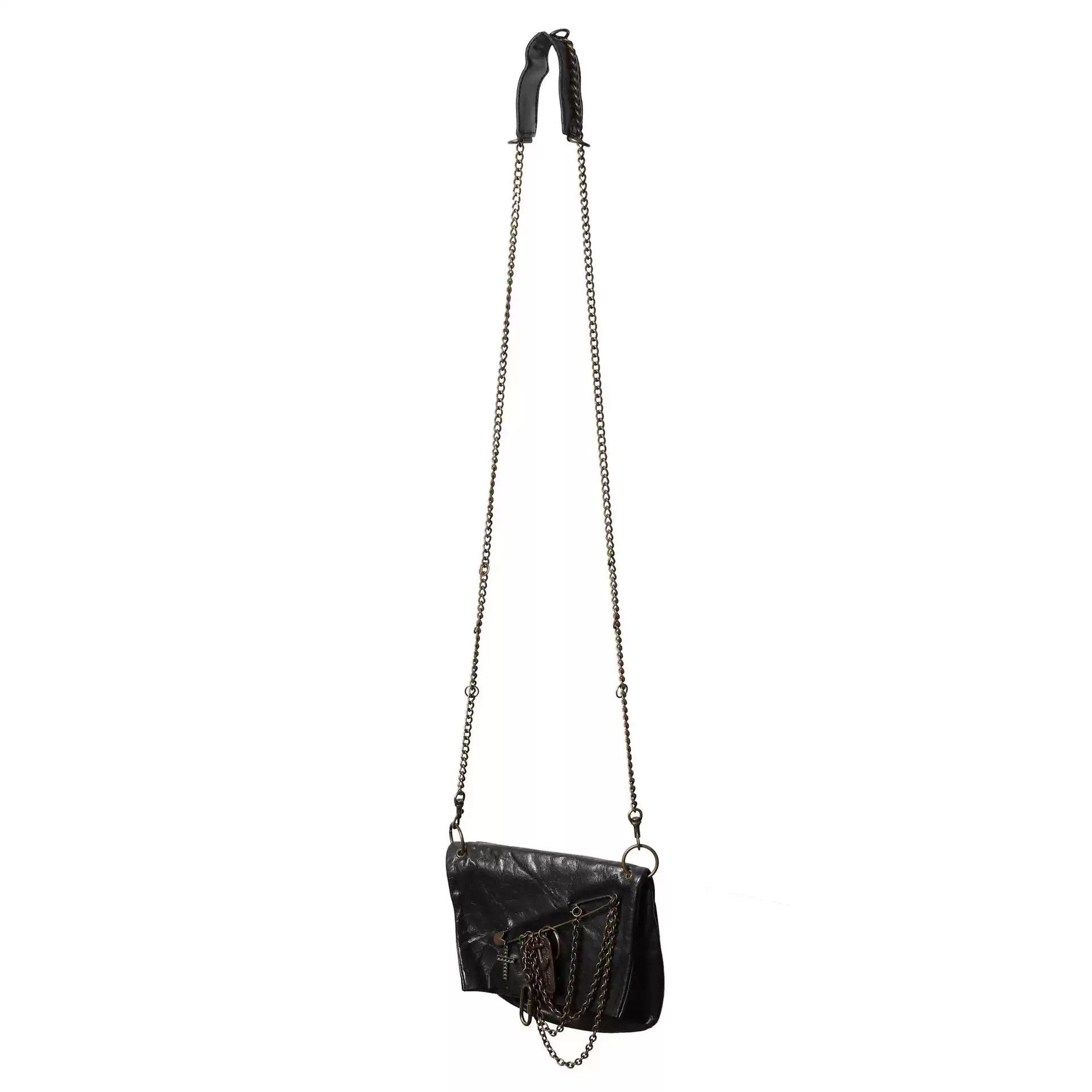 Jean Paul Gaultier Jean Paul Gaultie Pin Trim Leather Chain Crossbody Bag Size ONE SIZE - 3 Thumbnail
