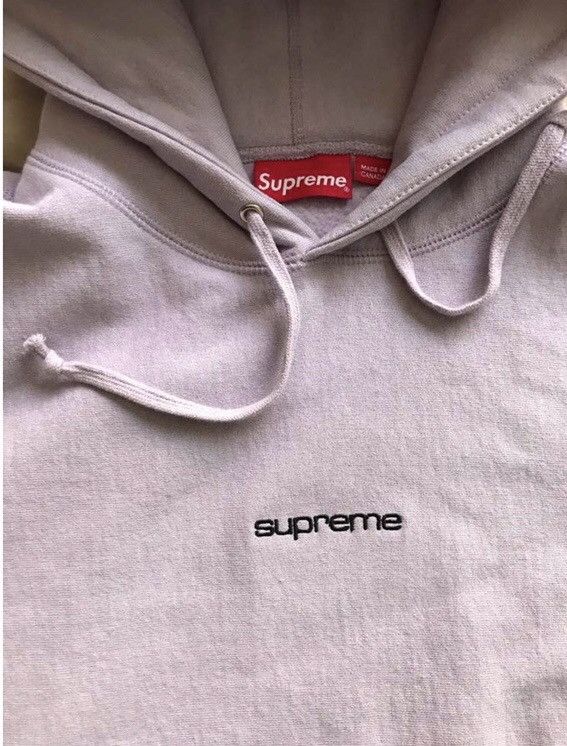 image of Supreme Compact Logo Hoodie Purple Violet, Men's (Size Medium)