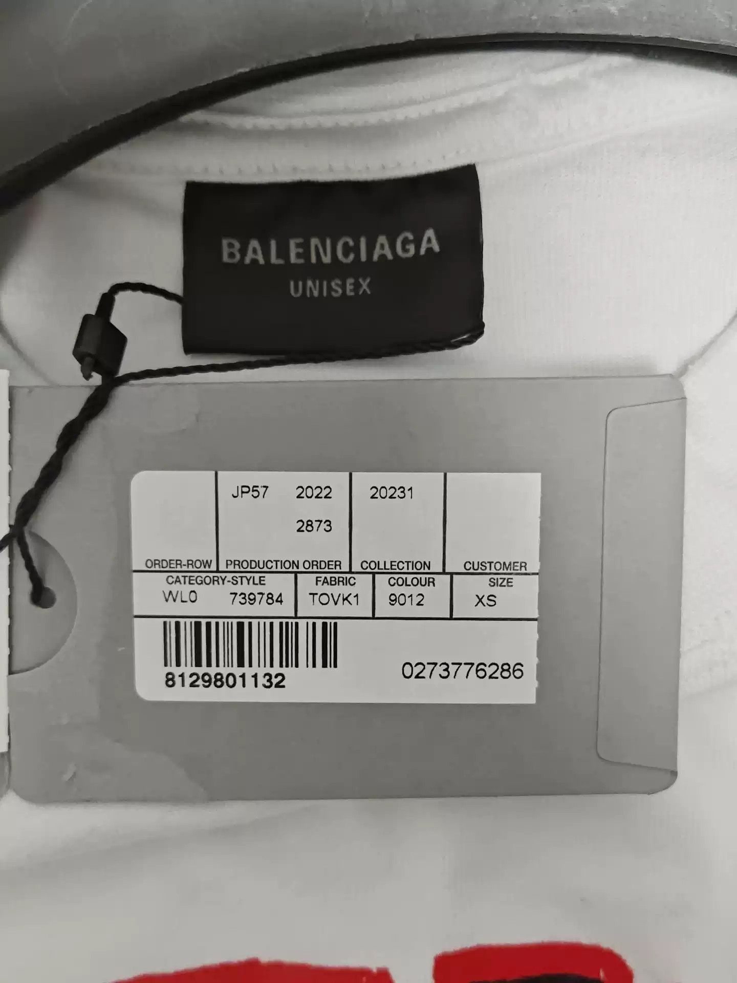 Balenciaga Balenciaga23SS Scissors Crown Wheat Ear White Red Logo Short sleeved T-shirt Size US XS / EU 42 / 0 - 4 Thumbnail