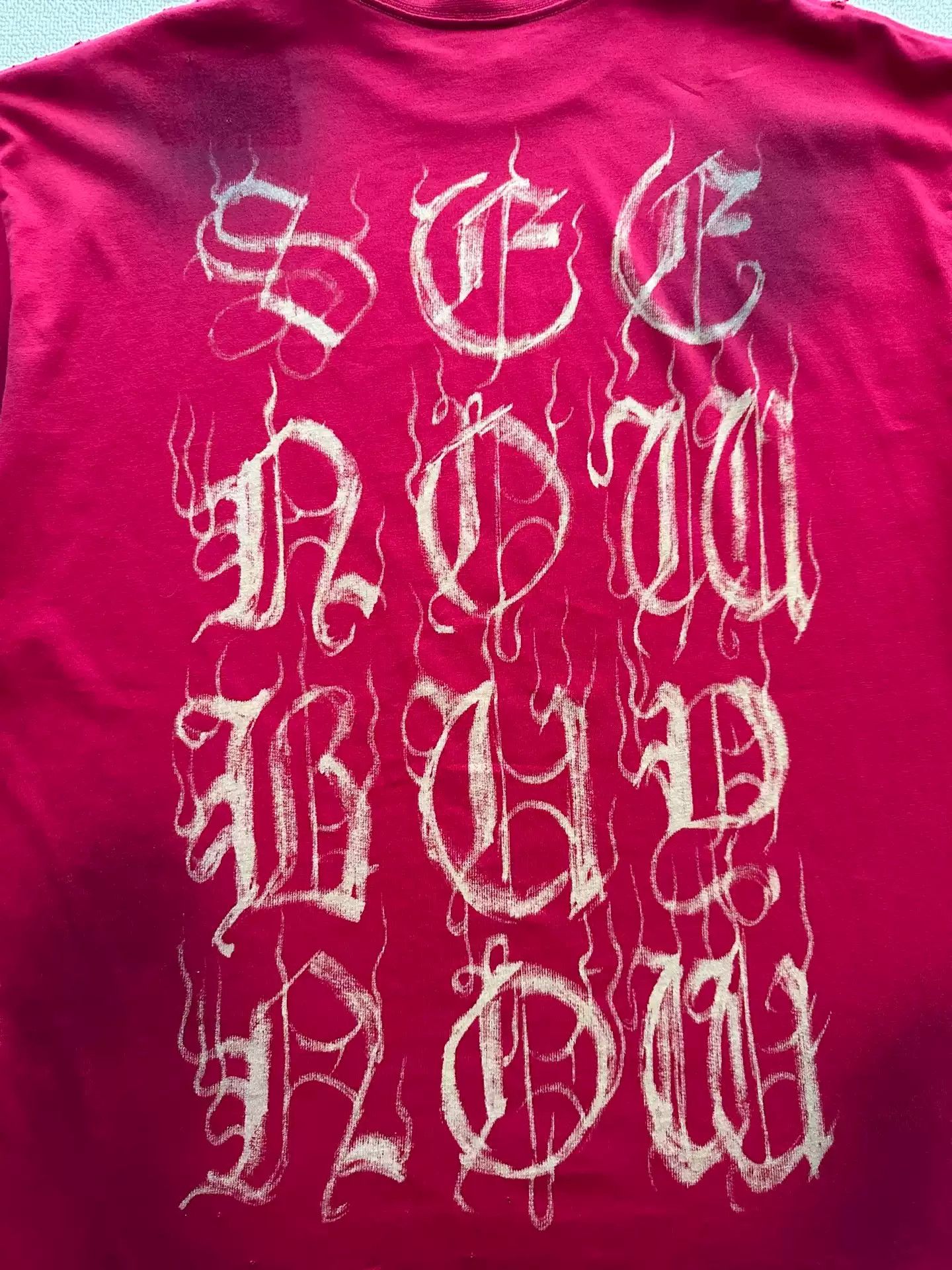 Balenciaga Balenciaga 23fw Mud Dyed Sanskrit Damaged Short sleeved T-shirt Size US S / EU 44-46 / 1 - 5 Thumbnail