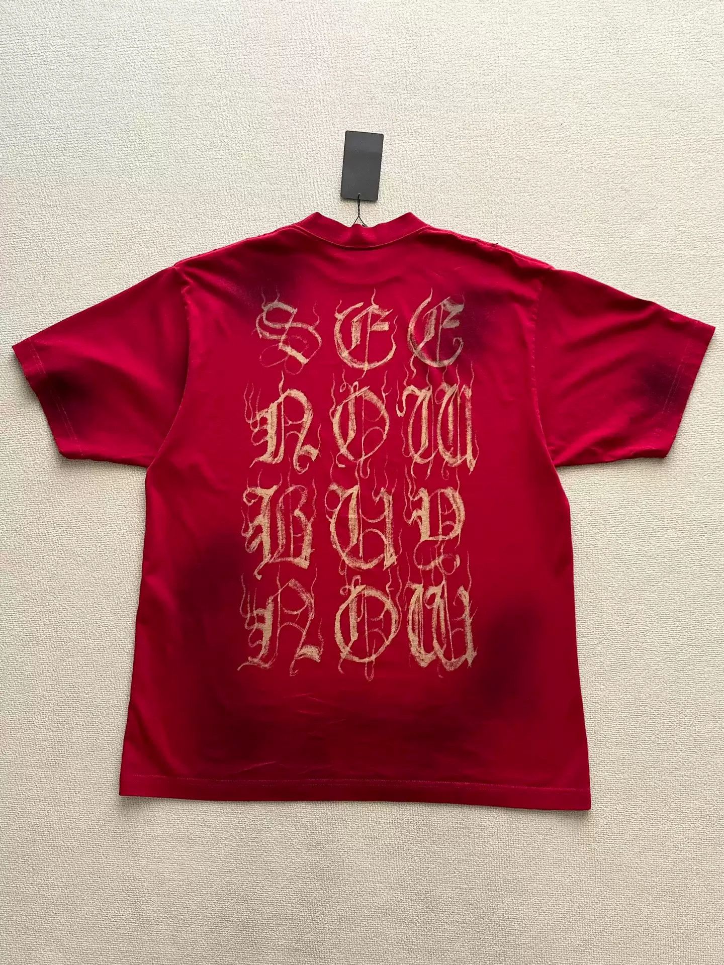 Balenciaga Balenciaga 23fw Mud Dyed Sanskrit Damaged Short sleeved T-shirt Size US S / EU 44-46 / 1 - 3 Thumbnail