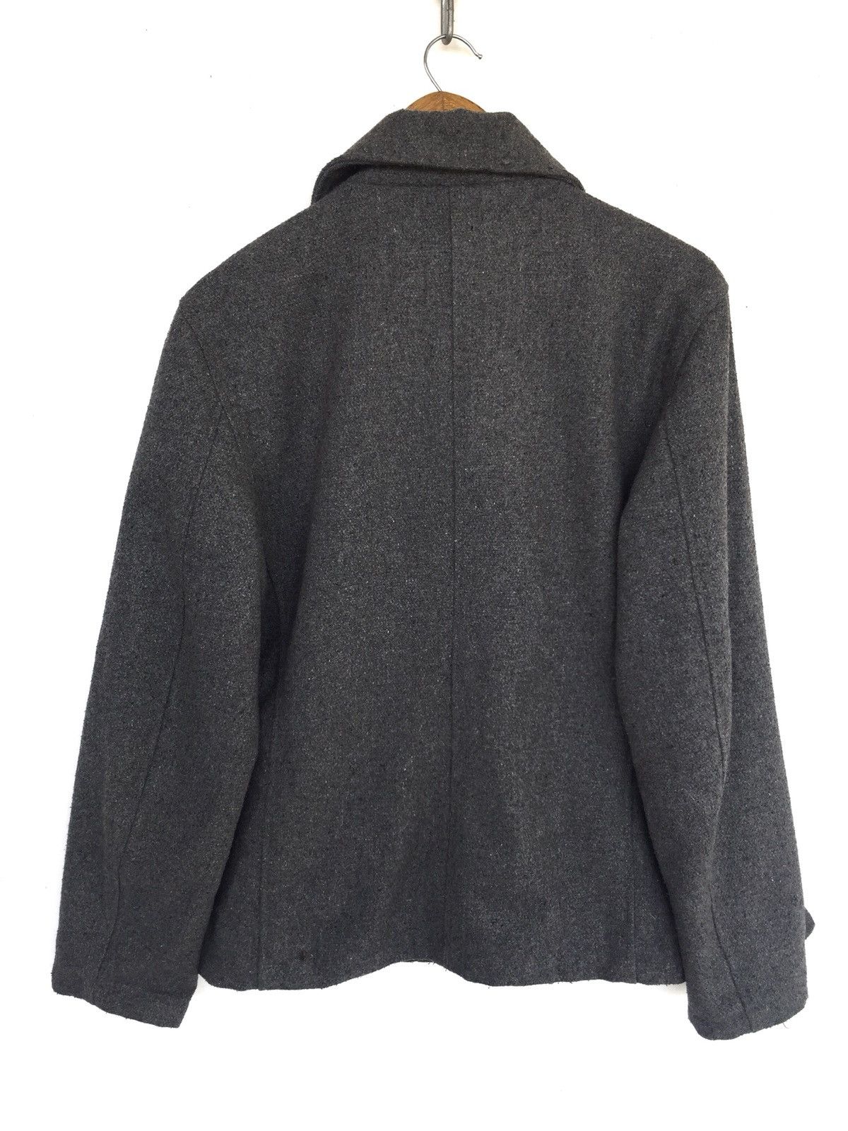 Vintage Houston Inc. Grey Wool Blend Oversized Pea Coat Size US L / EU 52-54 / 3 - 5 Thumbnail