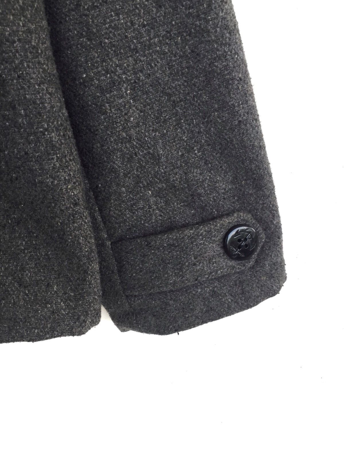 Vintage Houston Inc. Grey Wool Blend Oversized Pea Coat Size US L / EU 52-54 / 3 - 4 Thumbnail