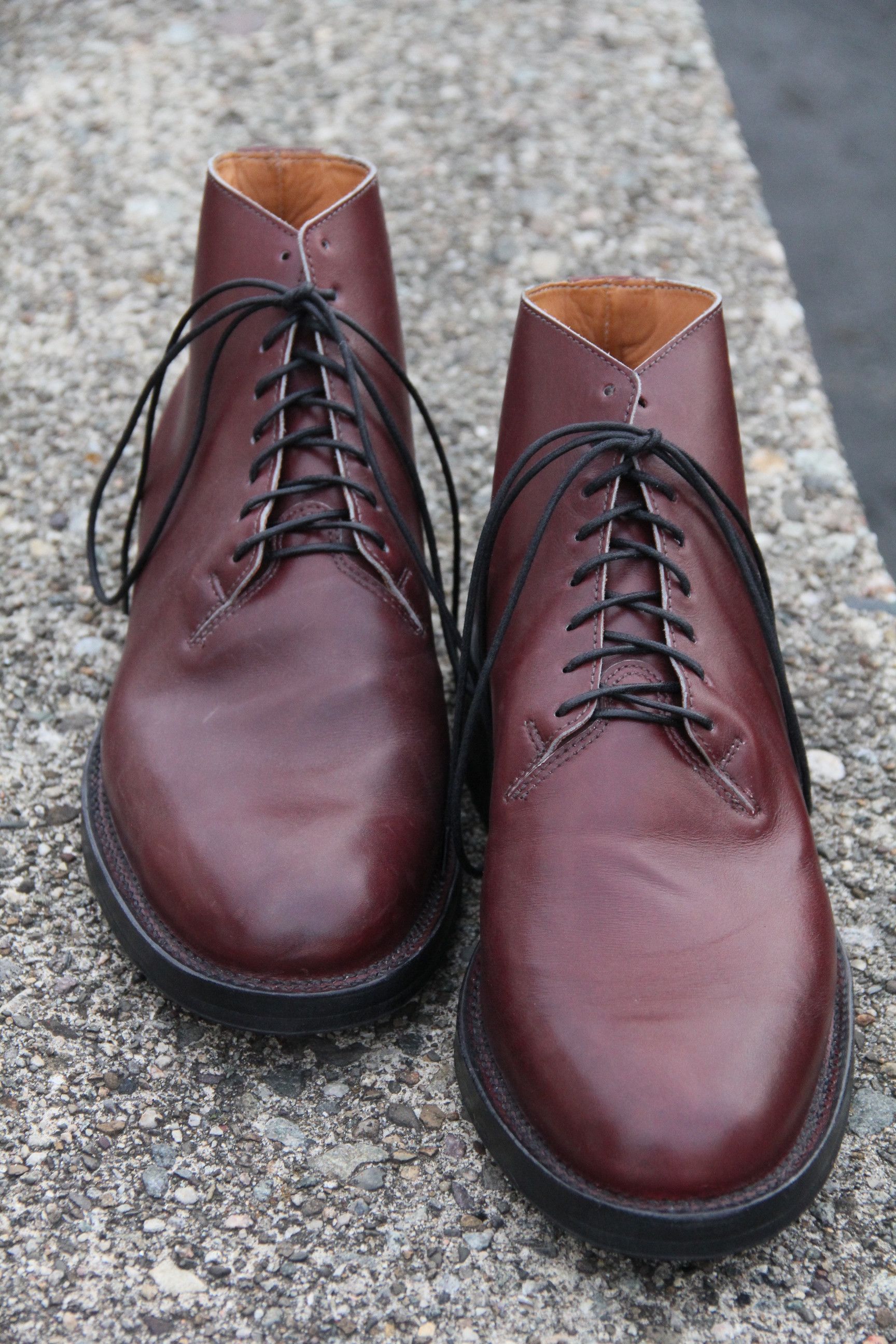 Viberg Burgundy Calfskin Wholecut Boot SAMPLE Viberg Size 9 Grailed