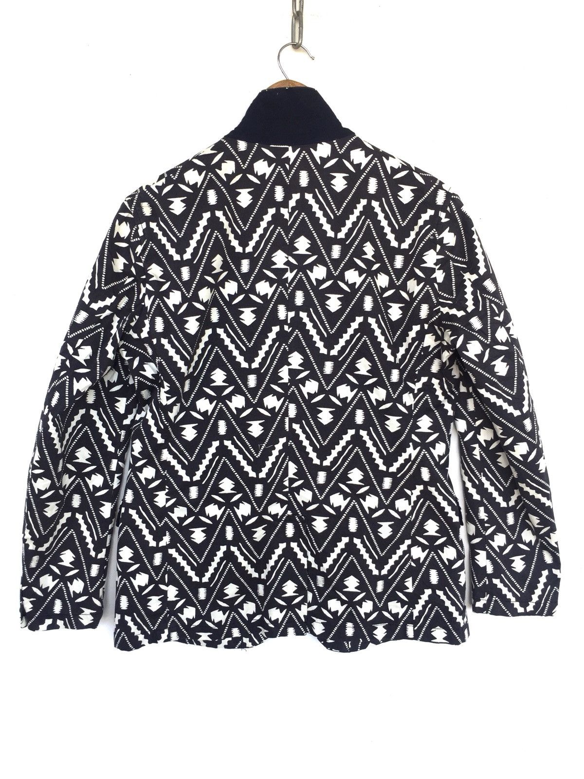 BEAUTY&YOUTH United Arrow Psychedelic Black White Three Button Jacket Size US M / EU 48-50 / 2 - 4 Thumbnail