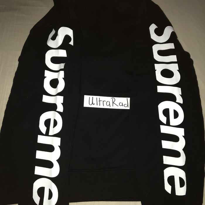 Supreme side 2025 logo hoodie