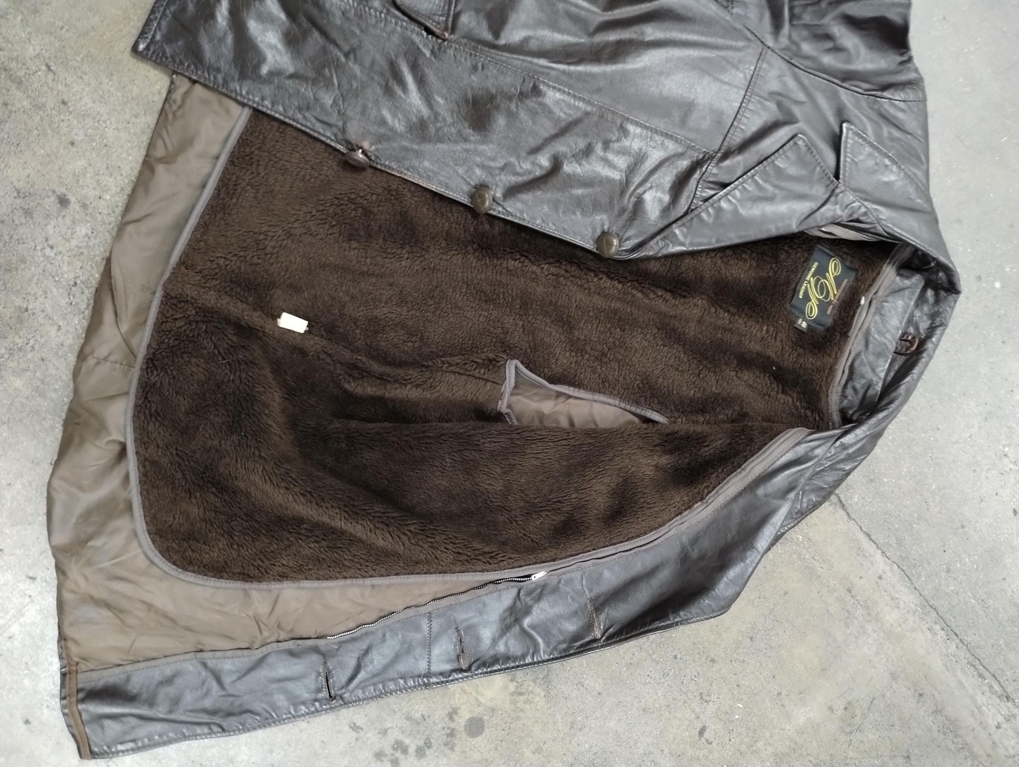 Vintage Vintage Montgomery Ward Fleece Lined Leather Jacket Size US XL / EU 56 / 4 - 2 Thumbnail
