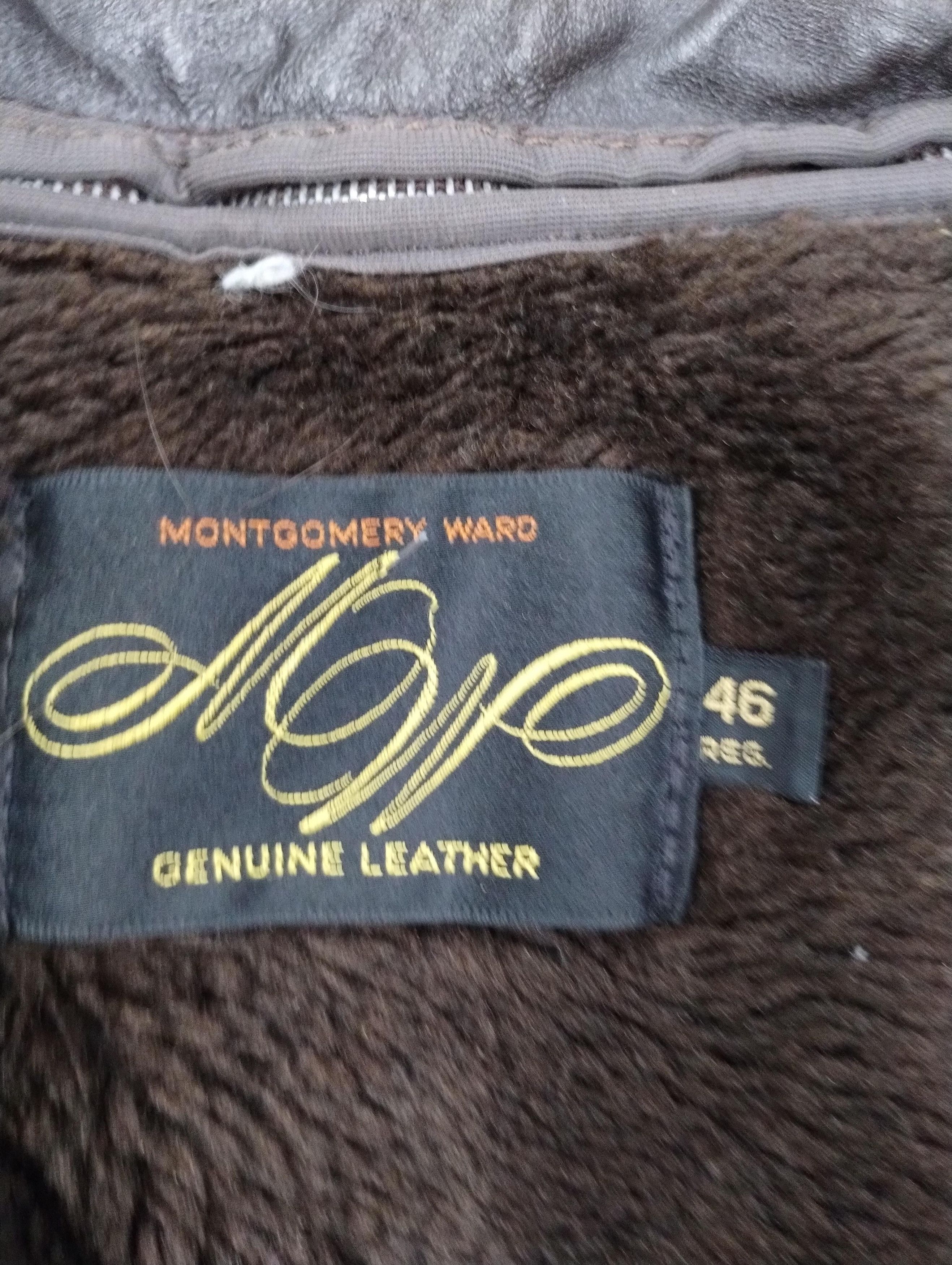 Vintage Vintage Montgomery Ward Fleece Lined Leather Jacket Size US XL / EU 56 / 4 - 3 Thumbnail