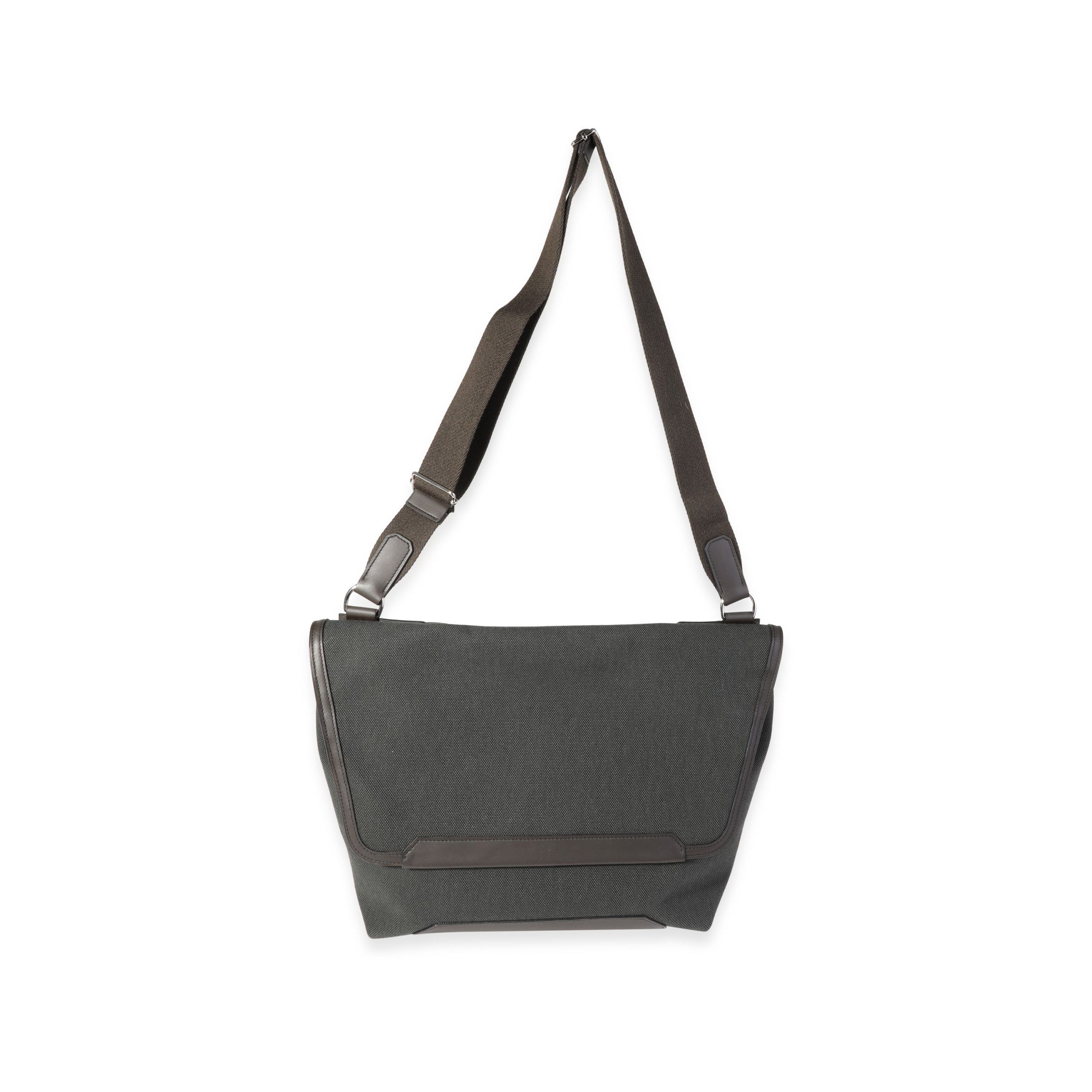 Hermès Vert Fonce Officier & Ébène Sombrero Leather Aller-Retour Messenger Bag