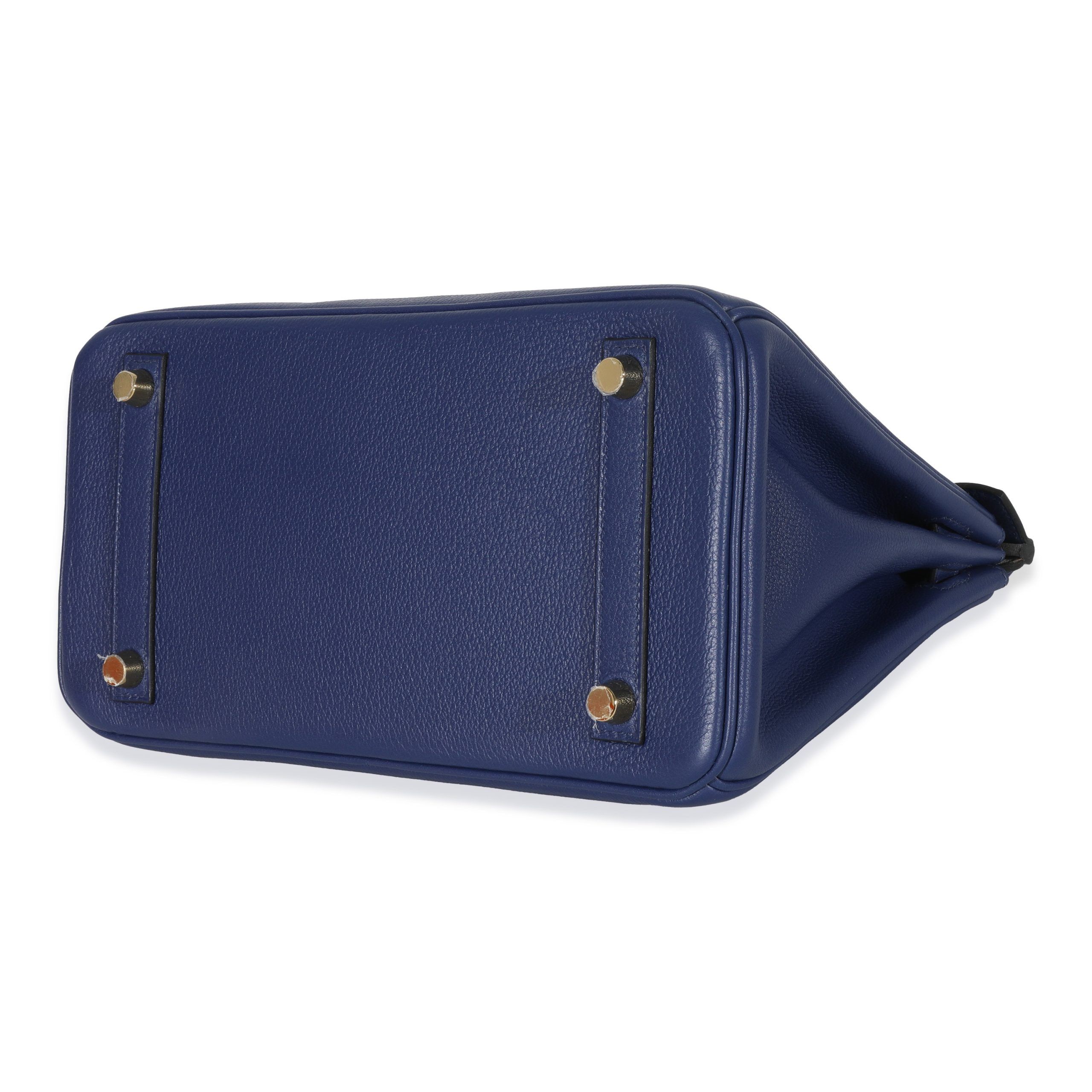 Hermès Taurillon Novillo Verso Bleu Saphir Gris Mouette Birkin 25 GHW