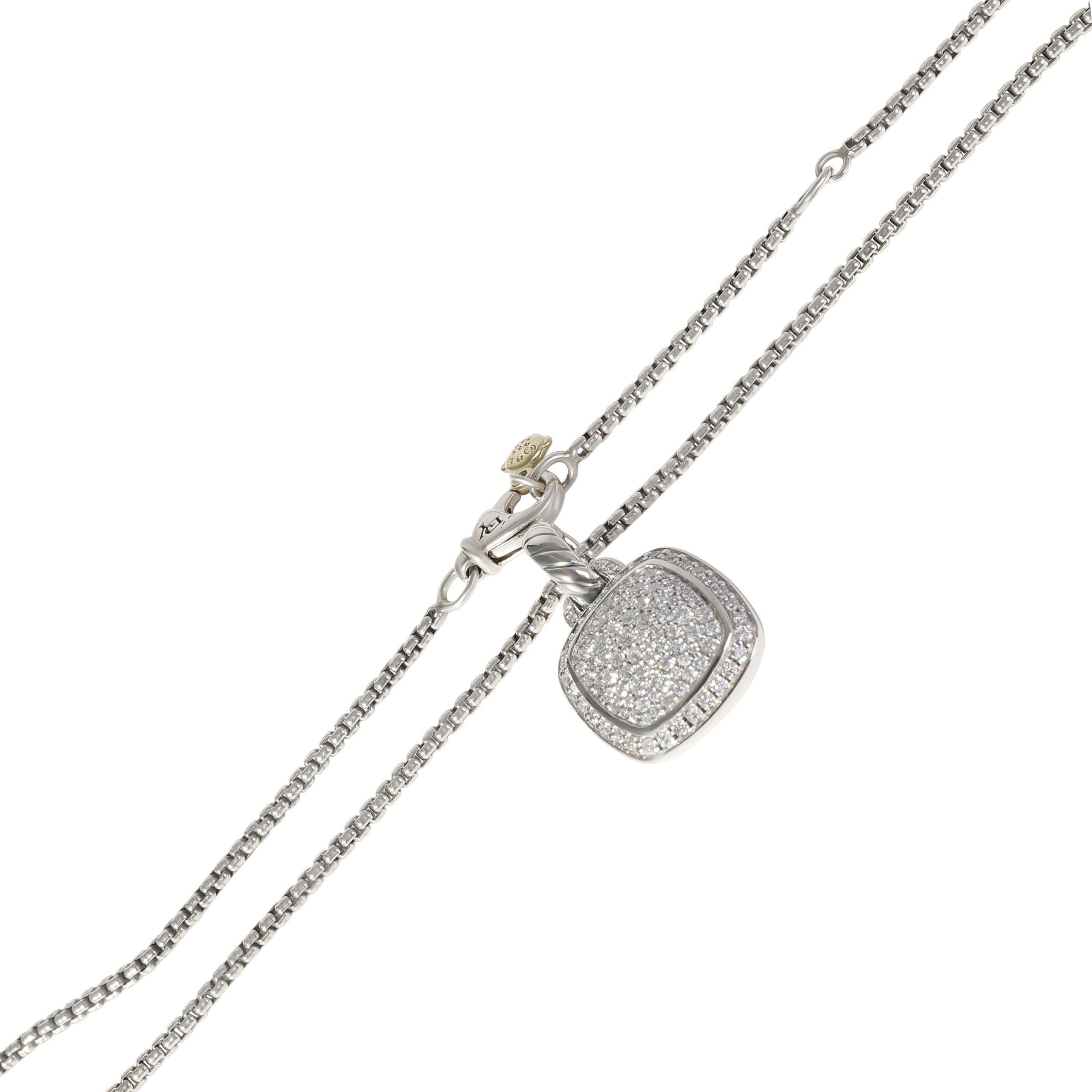 David Yurman Albion Diamond Pendant in Sterling Silver 0.60 CTW