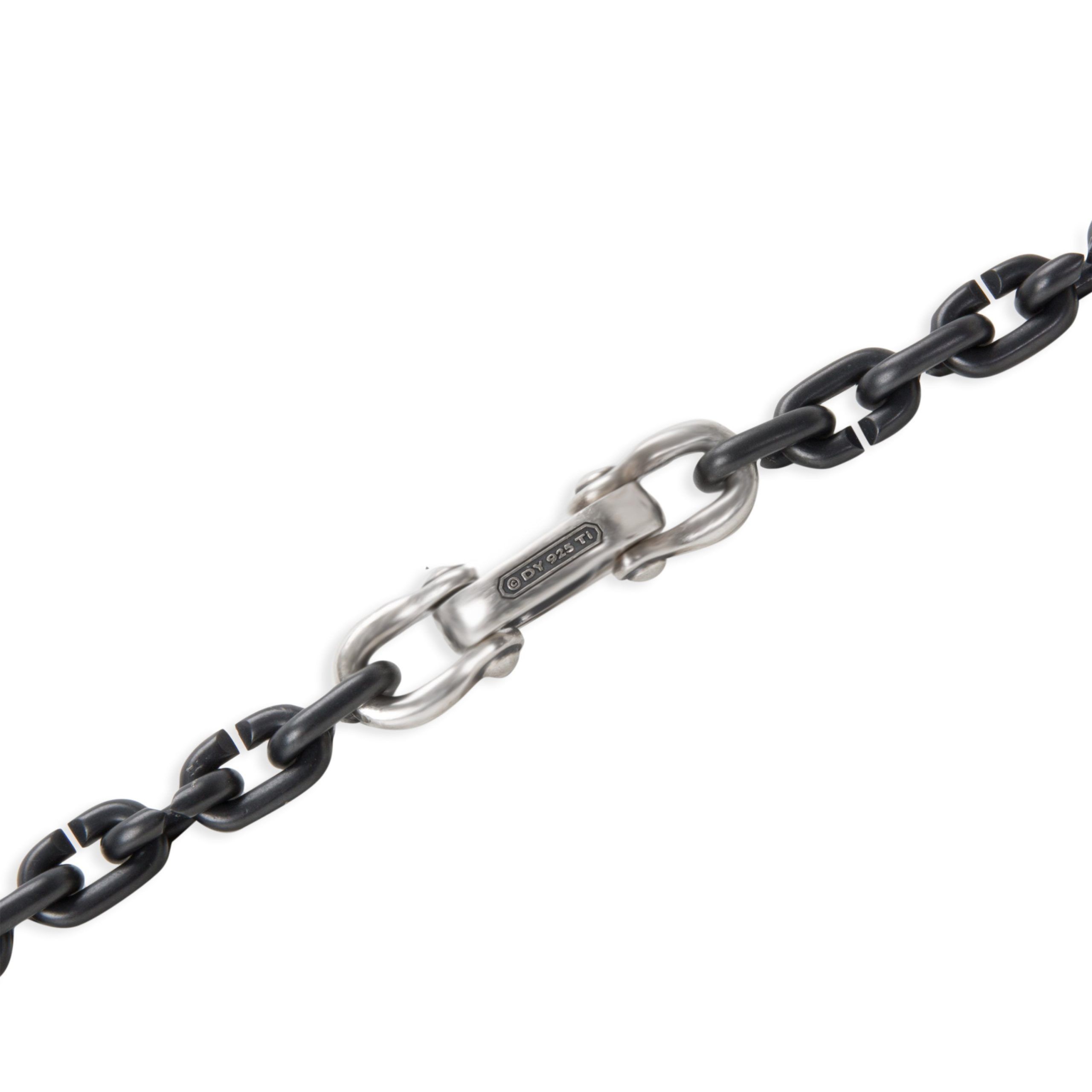 David Yurman Blackened Silver & Titanium Chain Necklace (6.2 mm)
