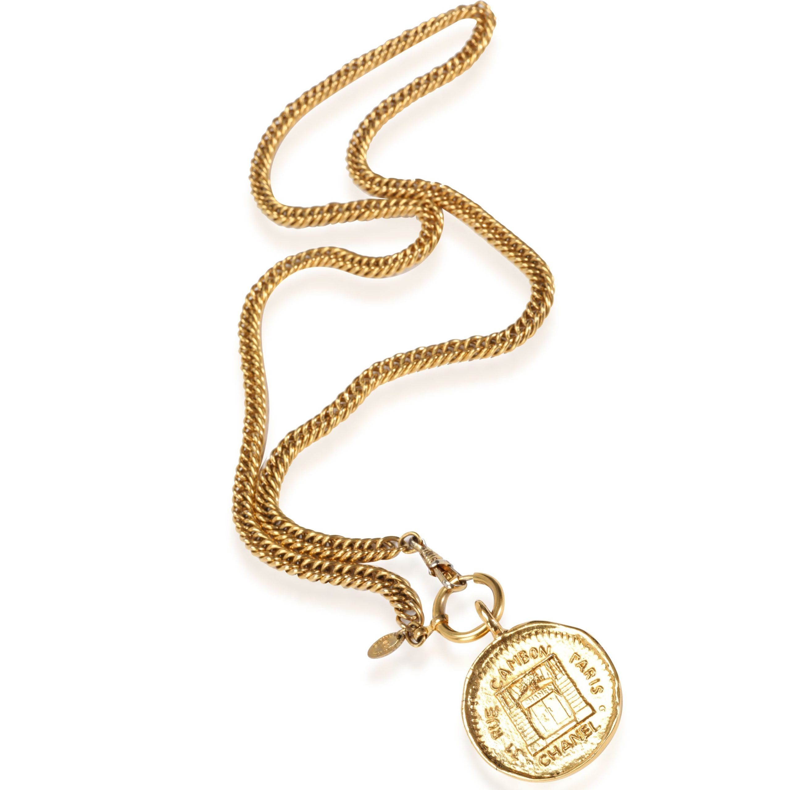 Chanel Chanel Vintage 31 Rue Cambon Graphic Medallion Necklace Size ONE SIZE - 2 Preview