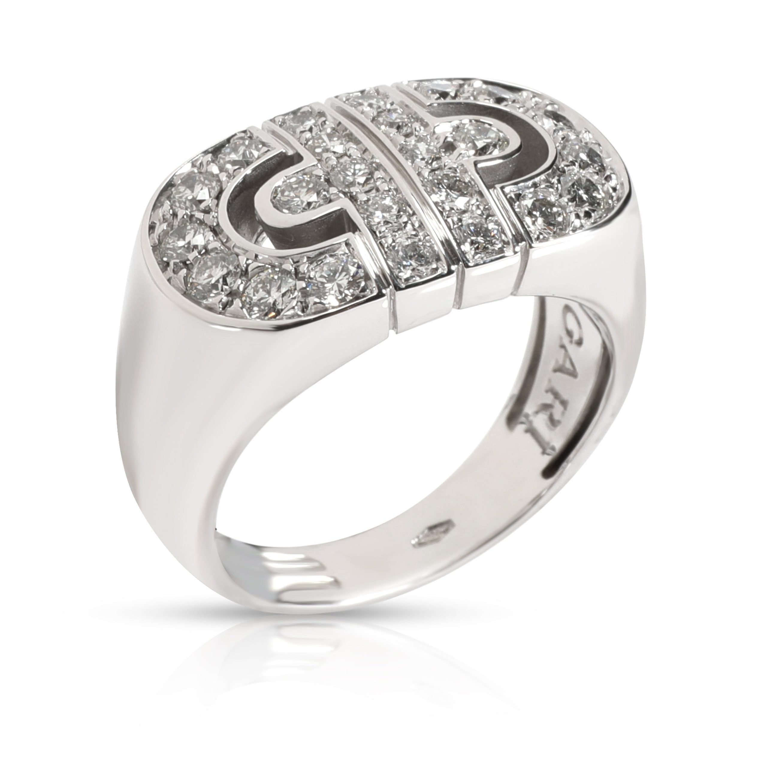 Bulgari Parentesi Diamond Ring in 18K White Gold 0.83 CTW