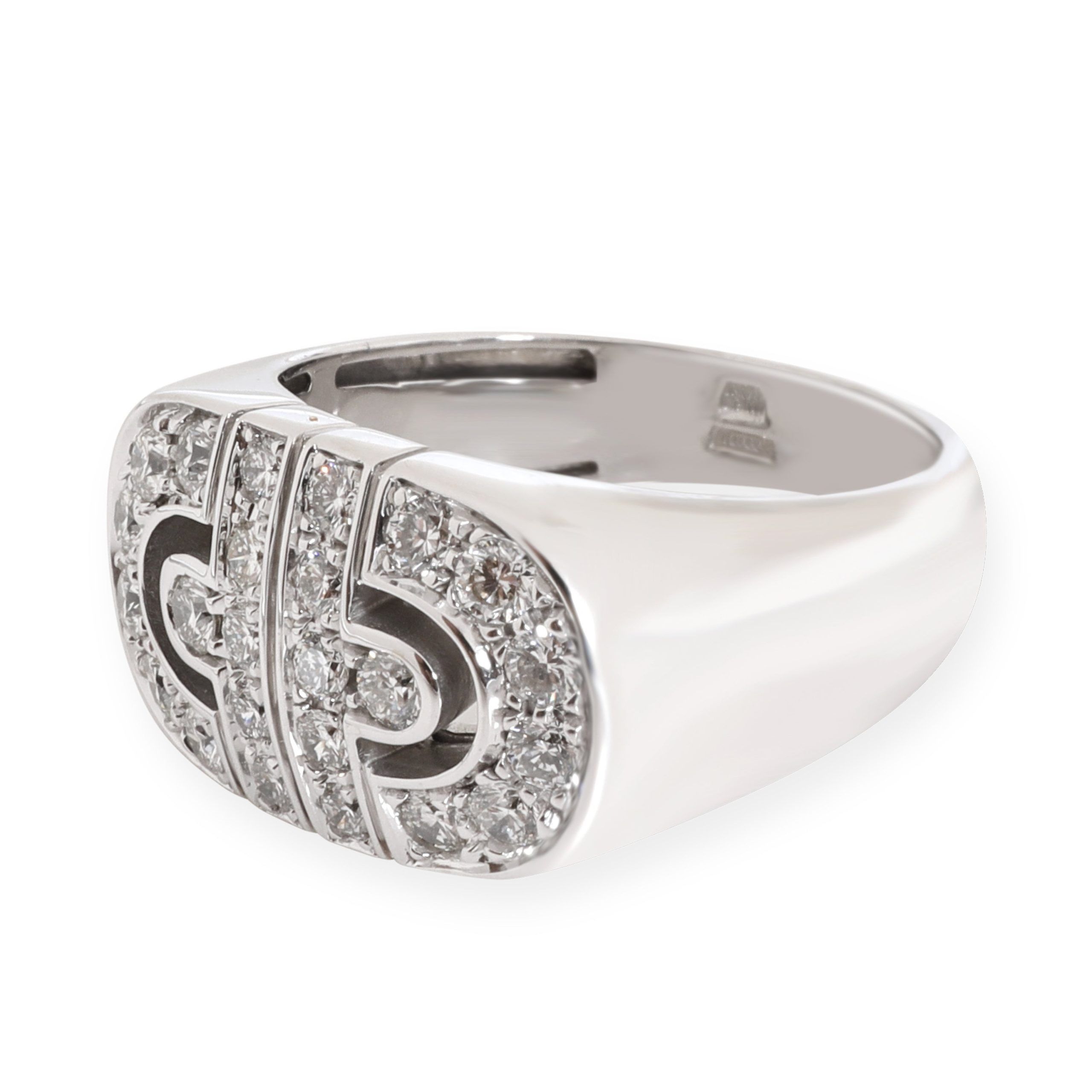 Bulgari Parentesi Diamond Ring in 18K White Gold 0.83 CTW