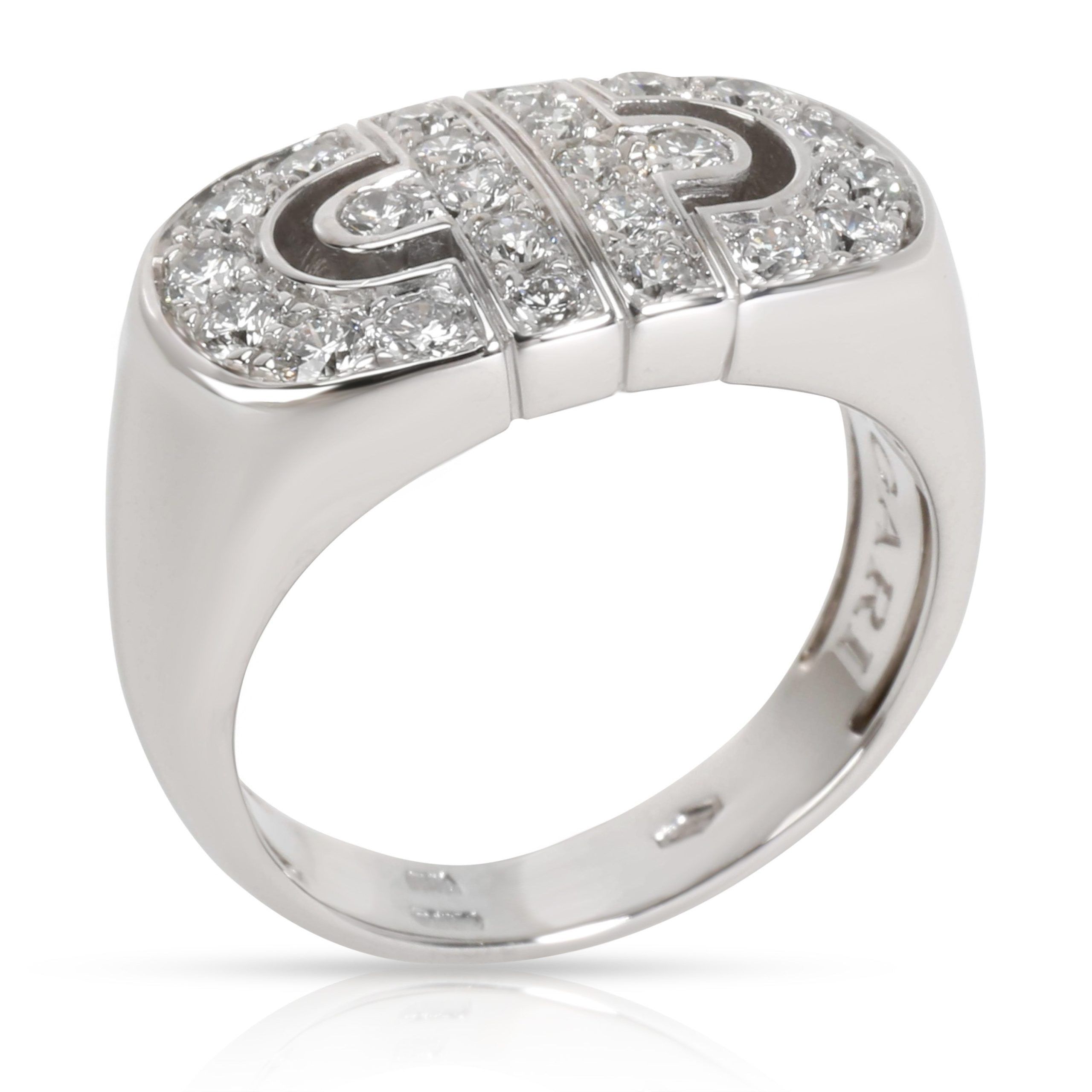 Bulgari Parentesi Diamond Fashion Ring in 18K White Gold 1 CTW