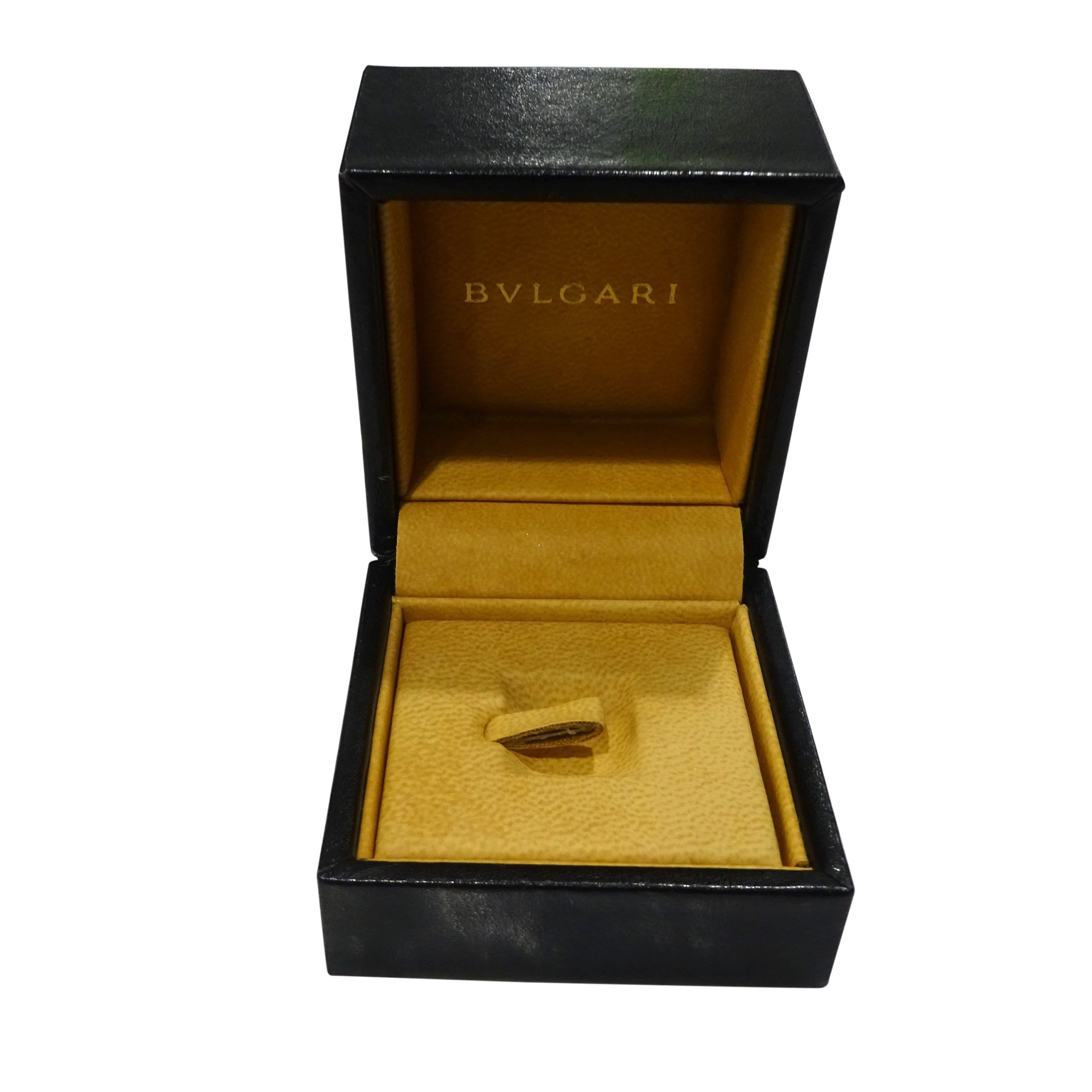 Bulgari Parentesi Diamond Fashion Ring in 18K White Gold 1 CTW