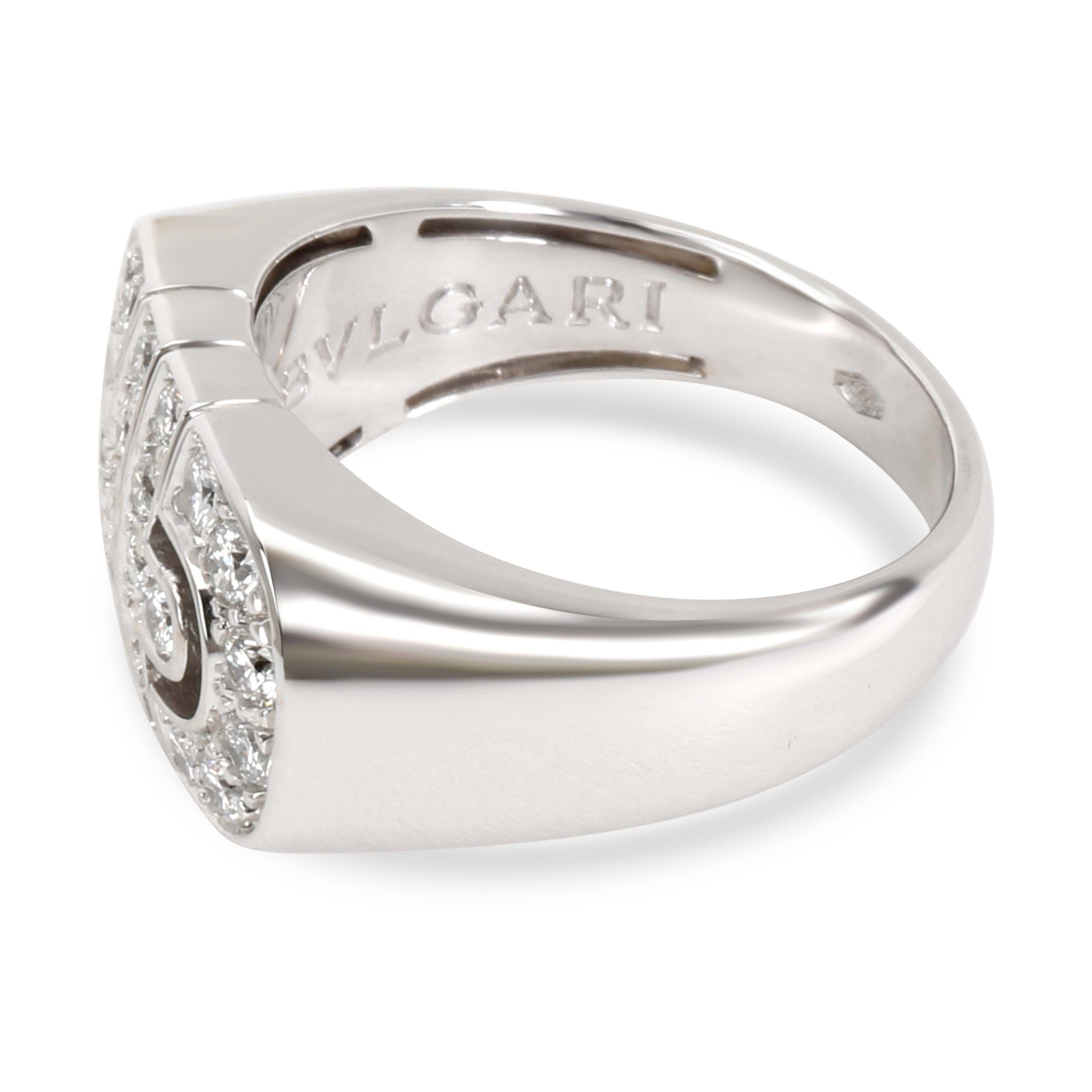 Bulgari Parentesi Diamond Fashion Ring in 18K White Gold 1 CTW