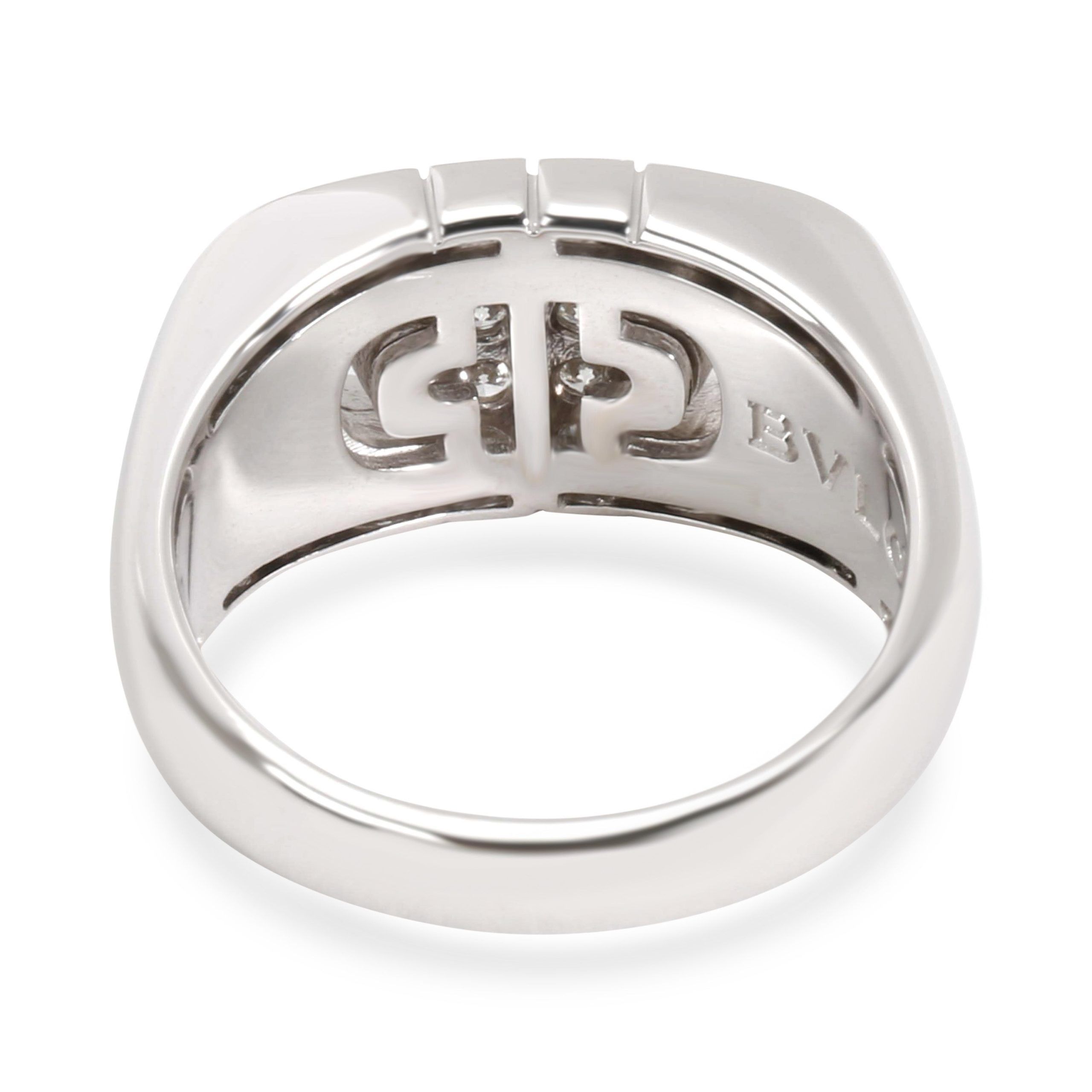 Bulgari Parentesi Diamond Fashion Ring in 18K White Gold 1 CTW