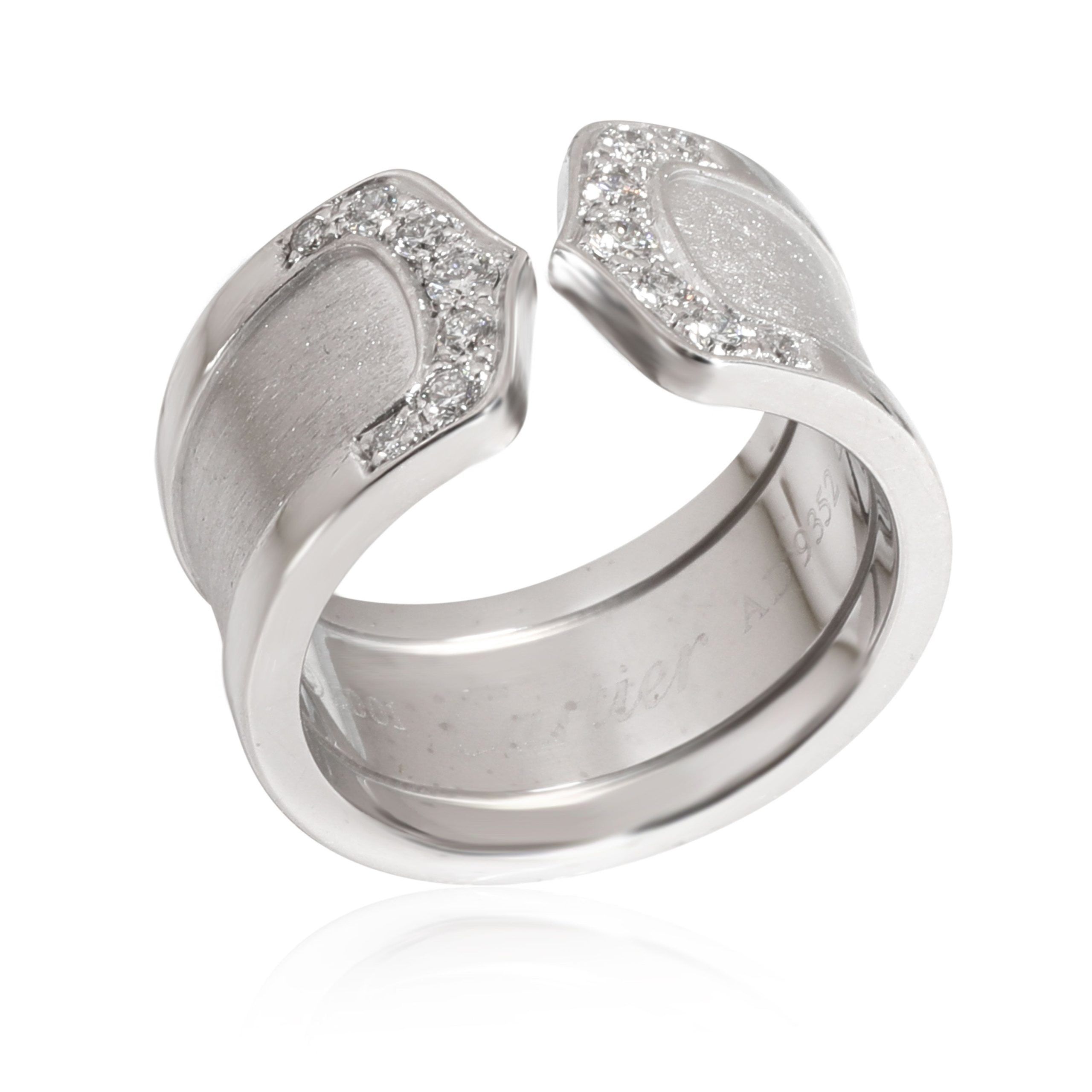 Cartier C De Cartier Diamond Ring in 18k White Gold 0.21 CTW